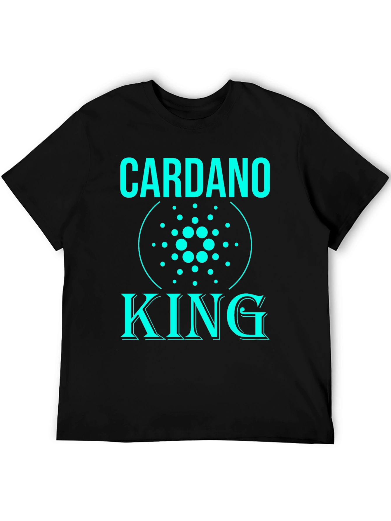 Cardano King Black T-Shirt - Crypto Fan Apparel