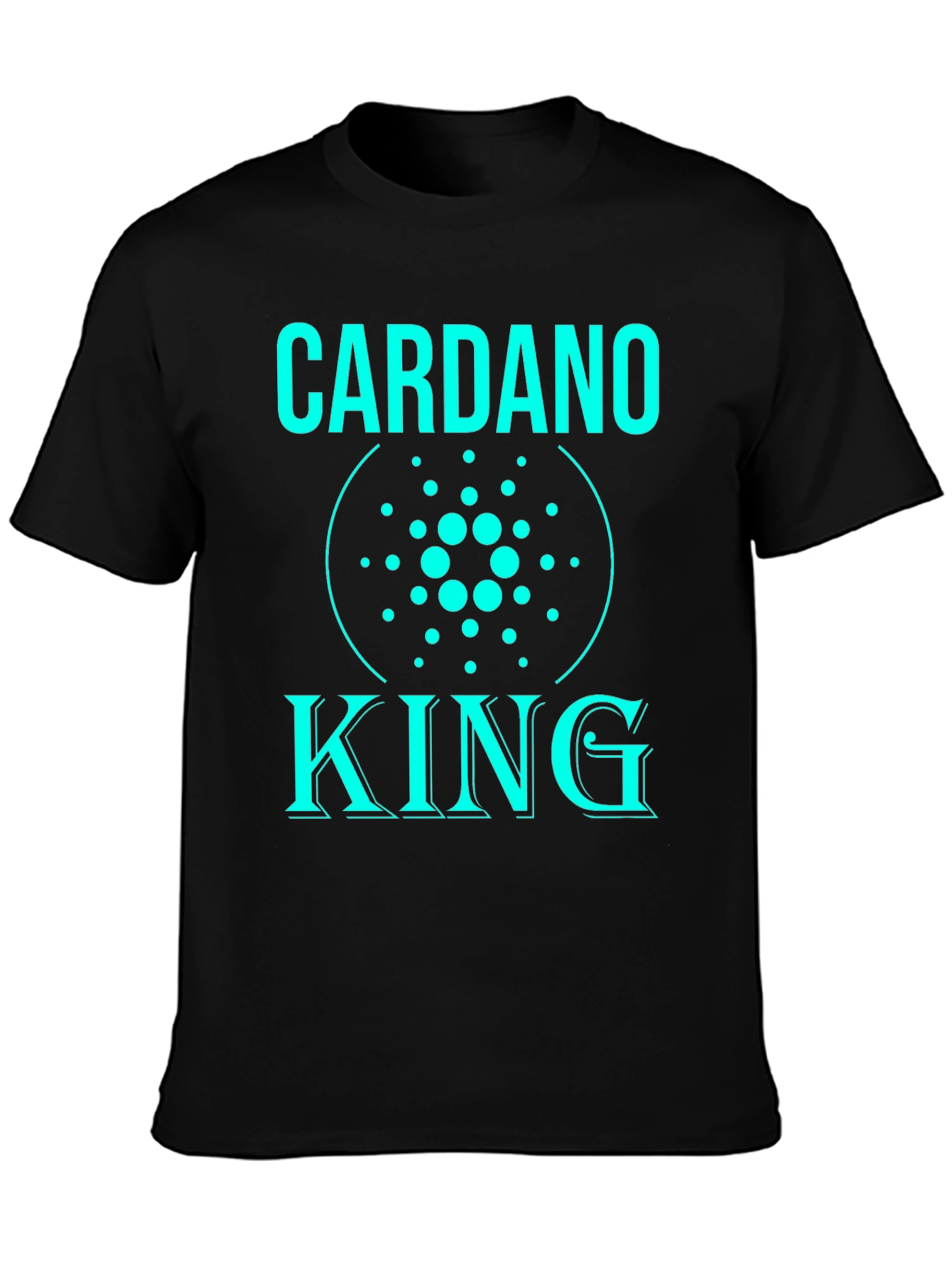Cardano King Black T-Shirt - Crypto Fan Apparel