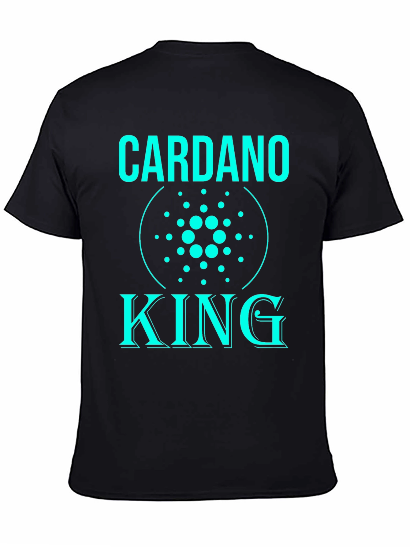 Cardano King Black T-Shirt - Crypto Fan Apparel