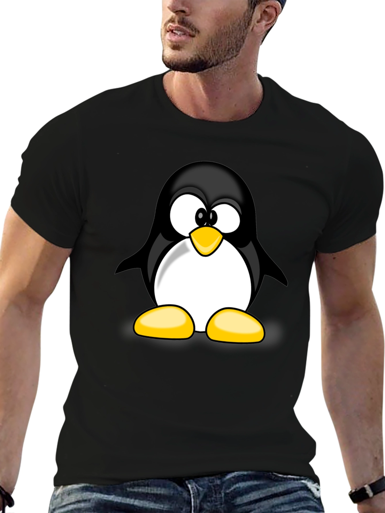 Penguin Graphic T-Shirt - Black Cotton Tee