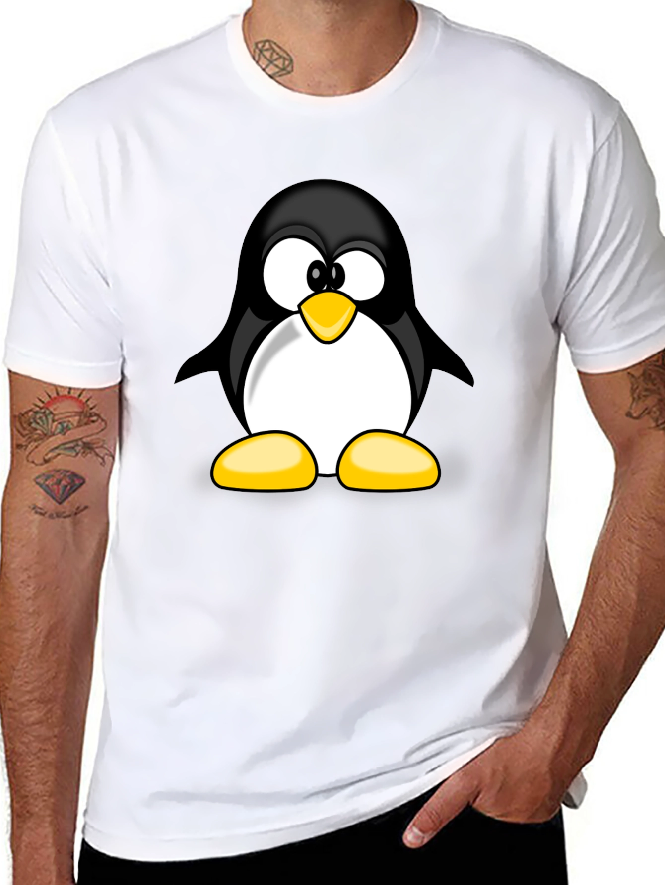 Penguin Graphic T-Shirt - Black Cotton Tee