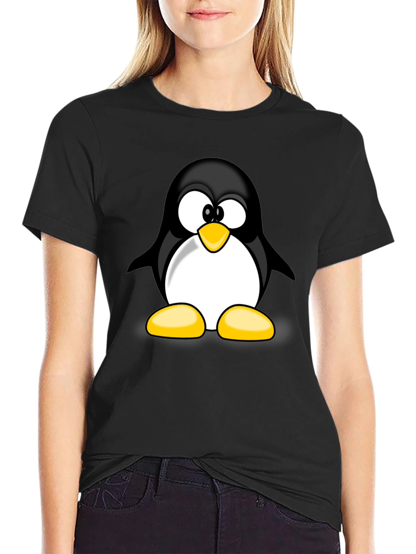 Penguin Graphic T-Shirt - Black Cotton Tee