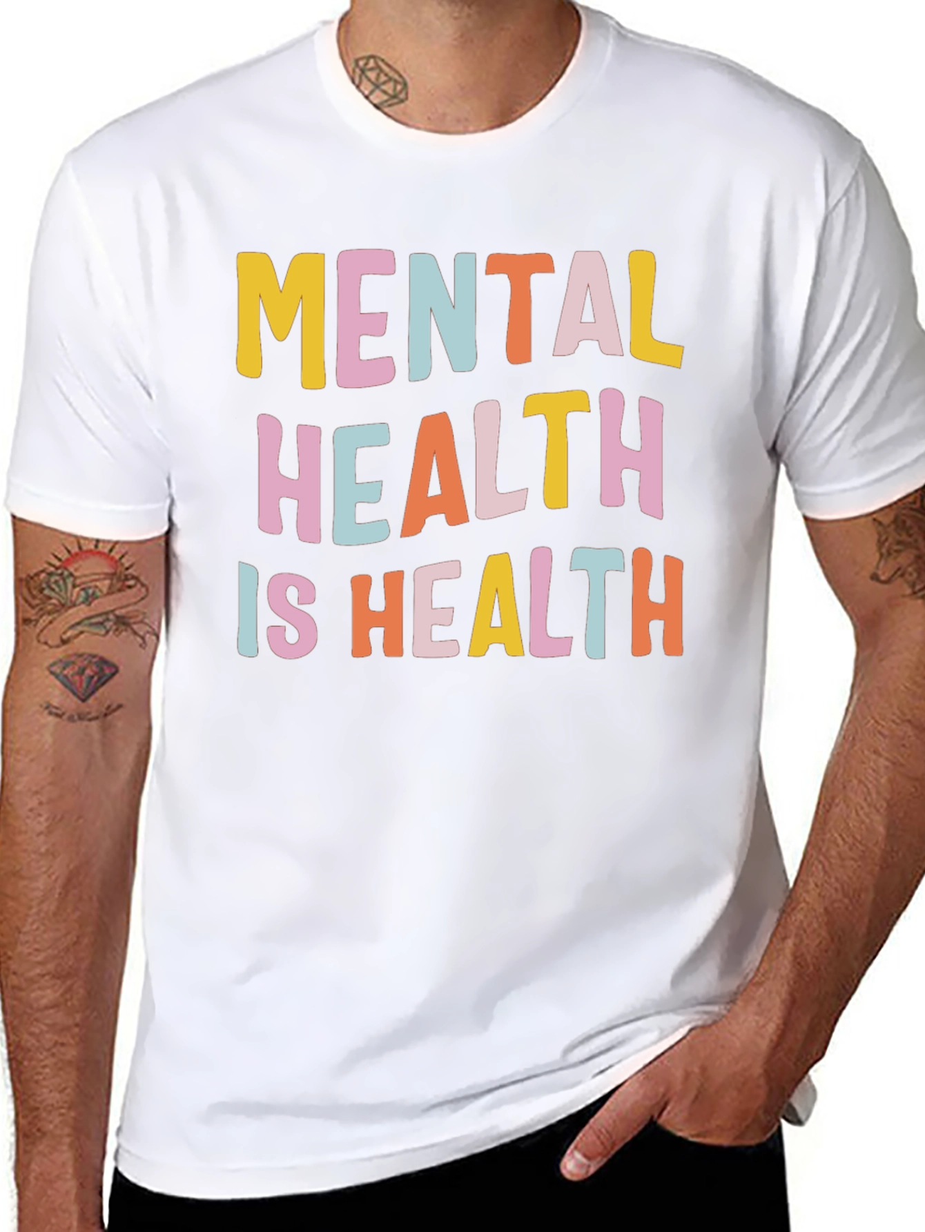 Mental Health Is Health Graphic Tee - Black