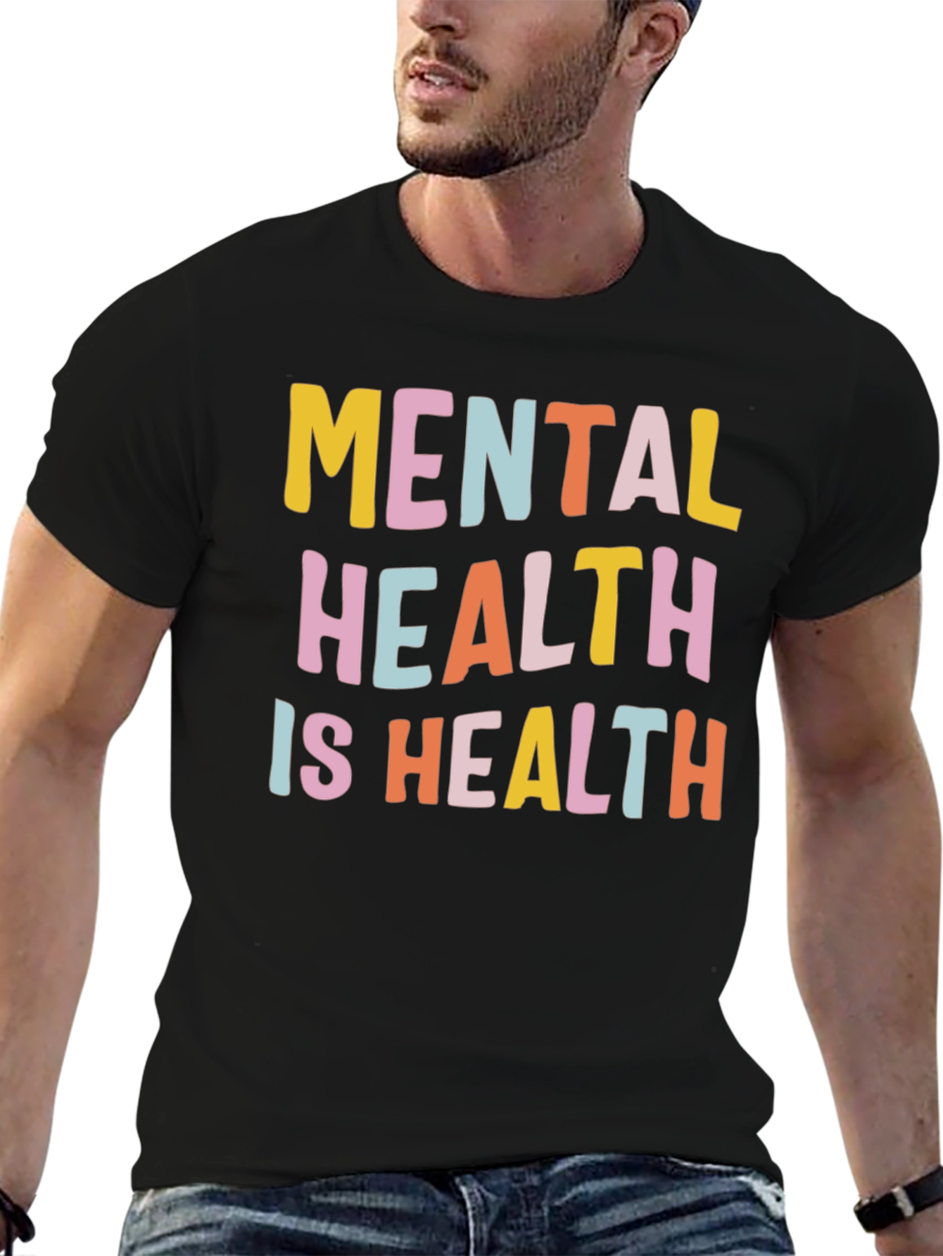 Mental Health Is Health Graphic Tee - Black
