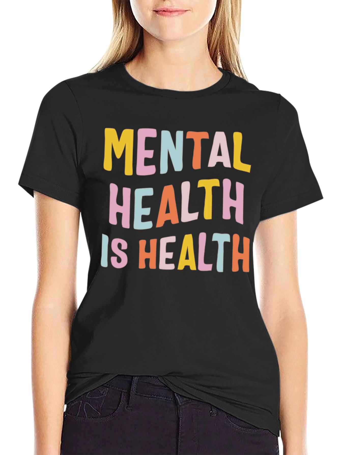 Mental Health Is Health Graphic Tee - Black