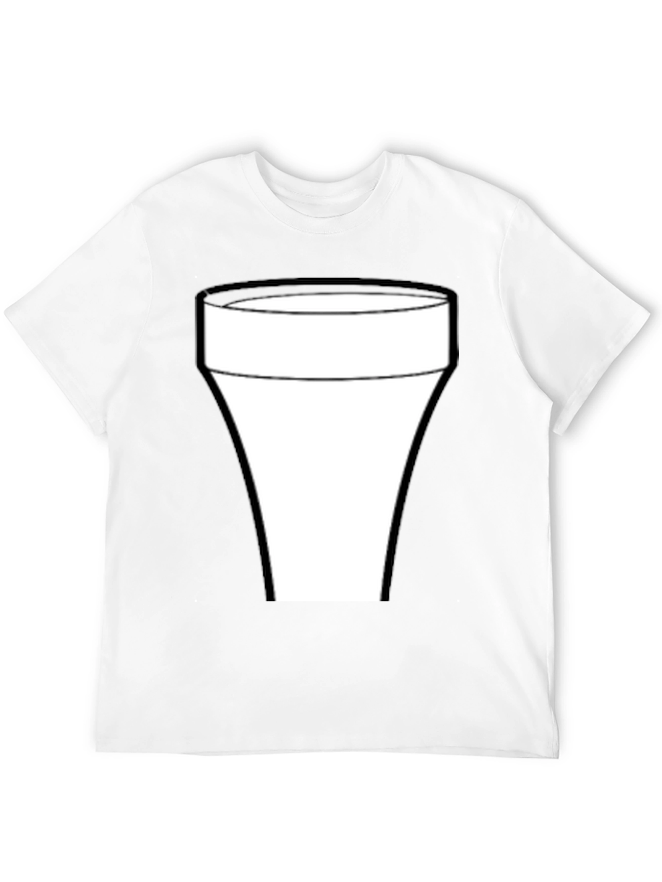 Cool Black T-Shirt with White Glass Graphic