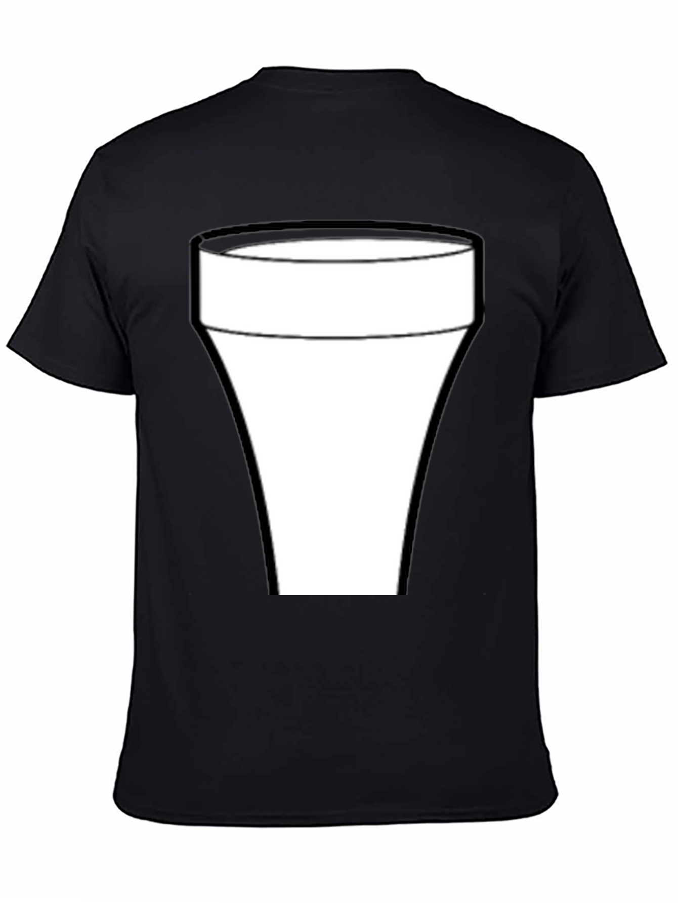 Cool Black T-Shirt with White Glass Graphic