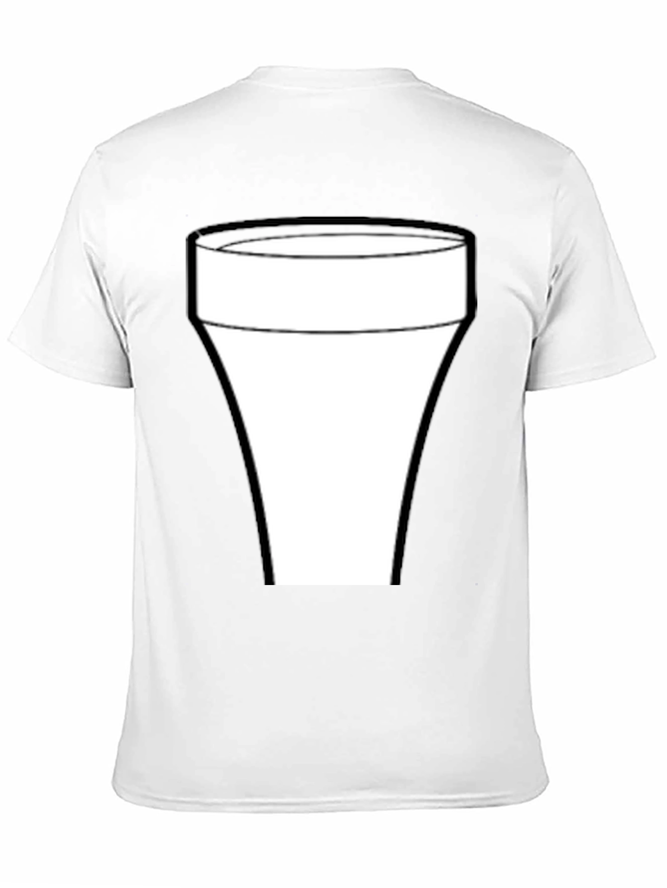 Cool Black T-Shirt with White Glass Graphic