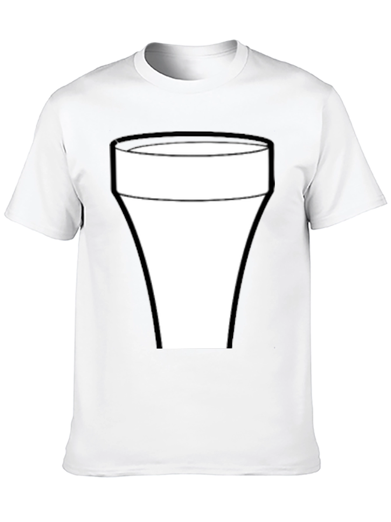 Cool Black T-Shirt with White Glass Graphic