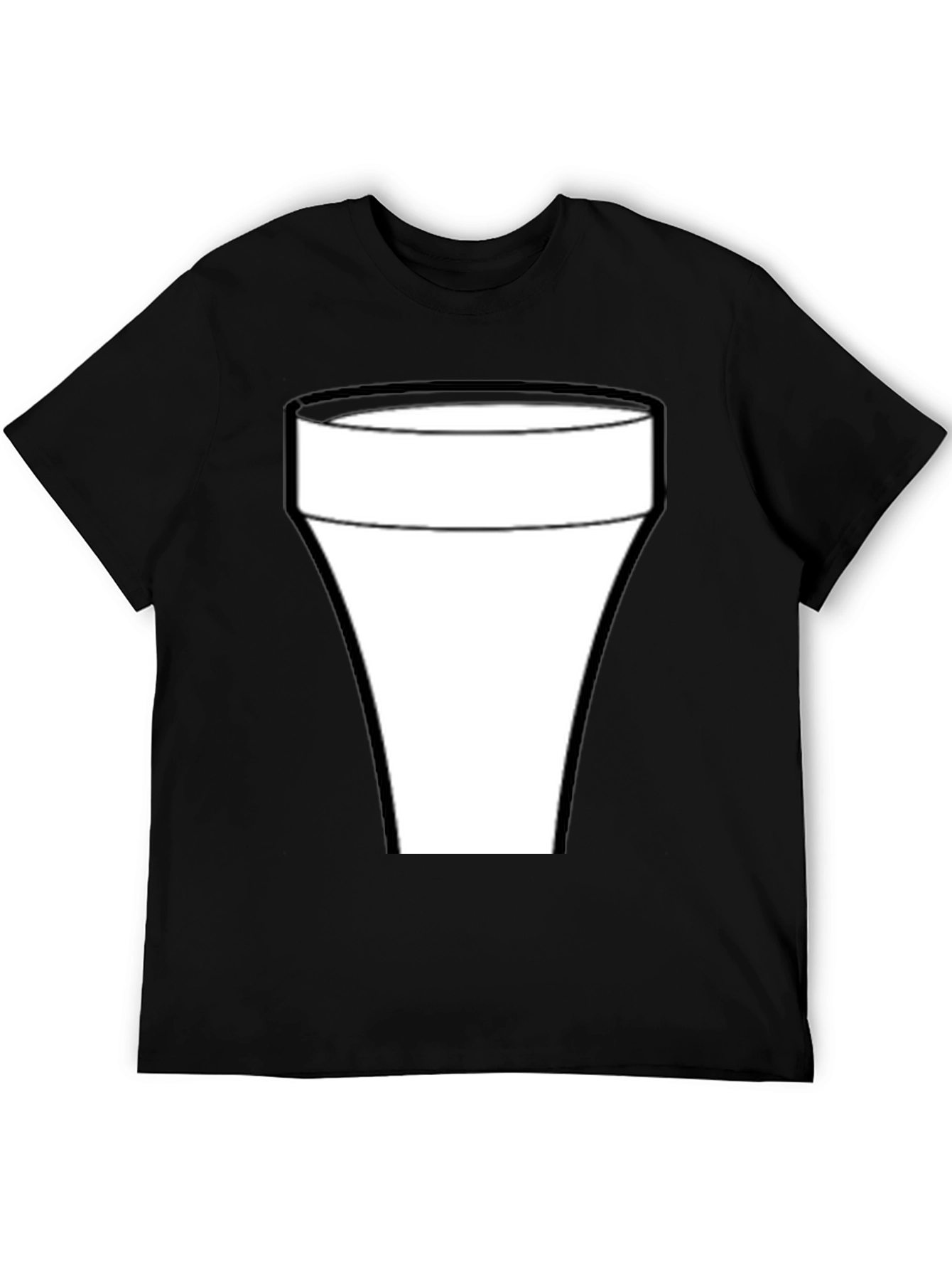 Cool Black T-Shirt with White Glass Graphic