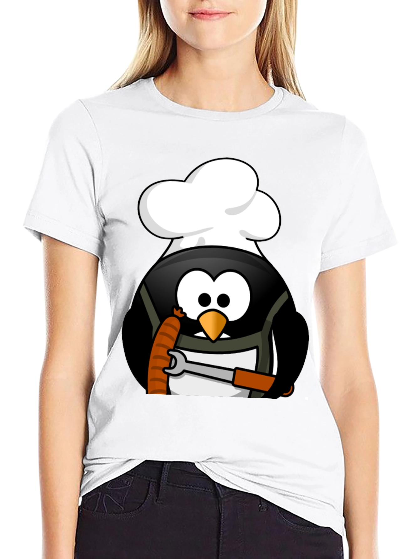 Chef Penguin Wrench T-Shirt - Black