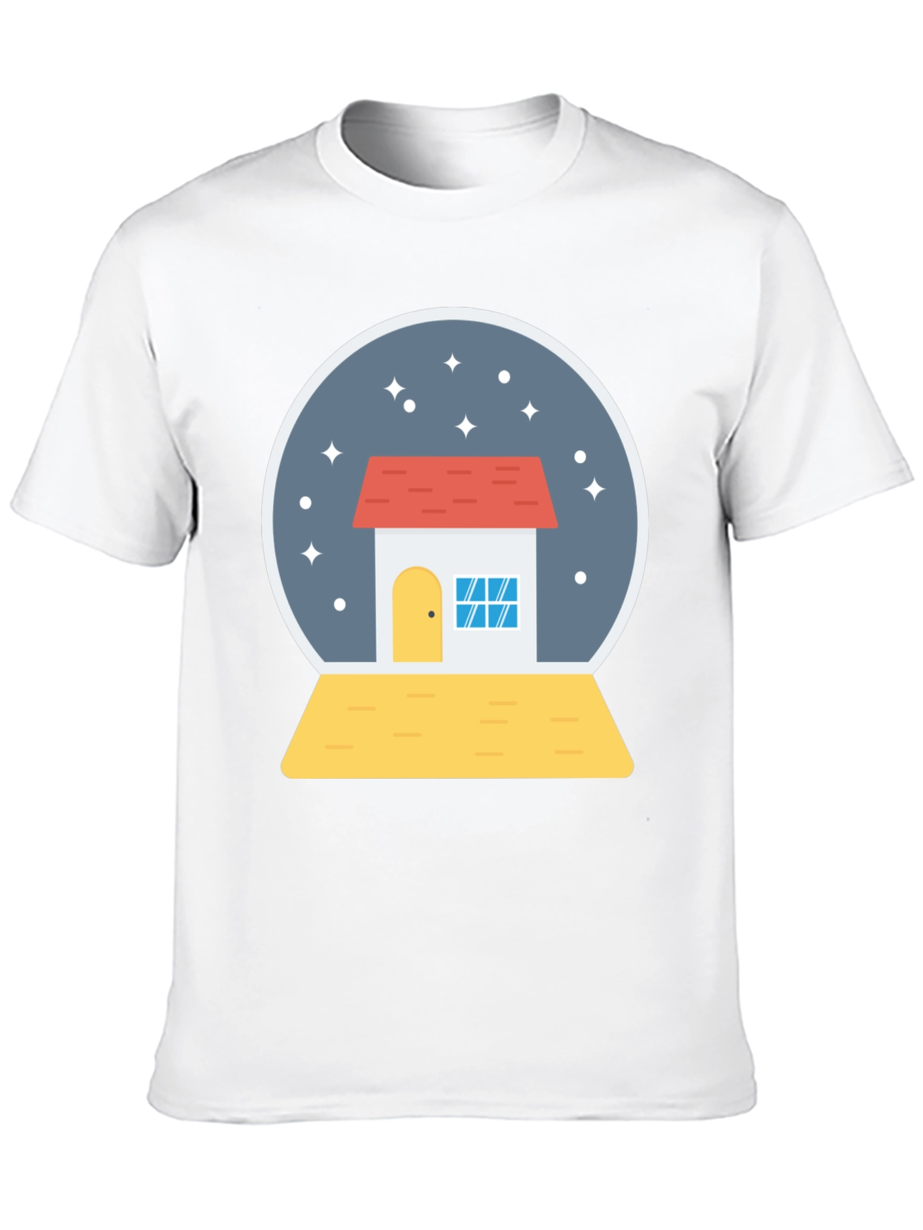 Snow Globe House Graphic Tee - Black