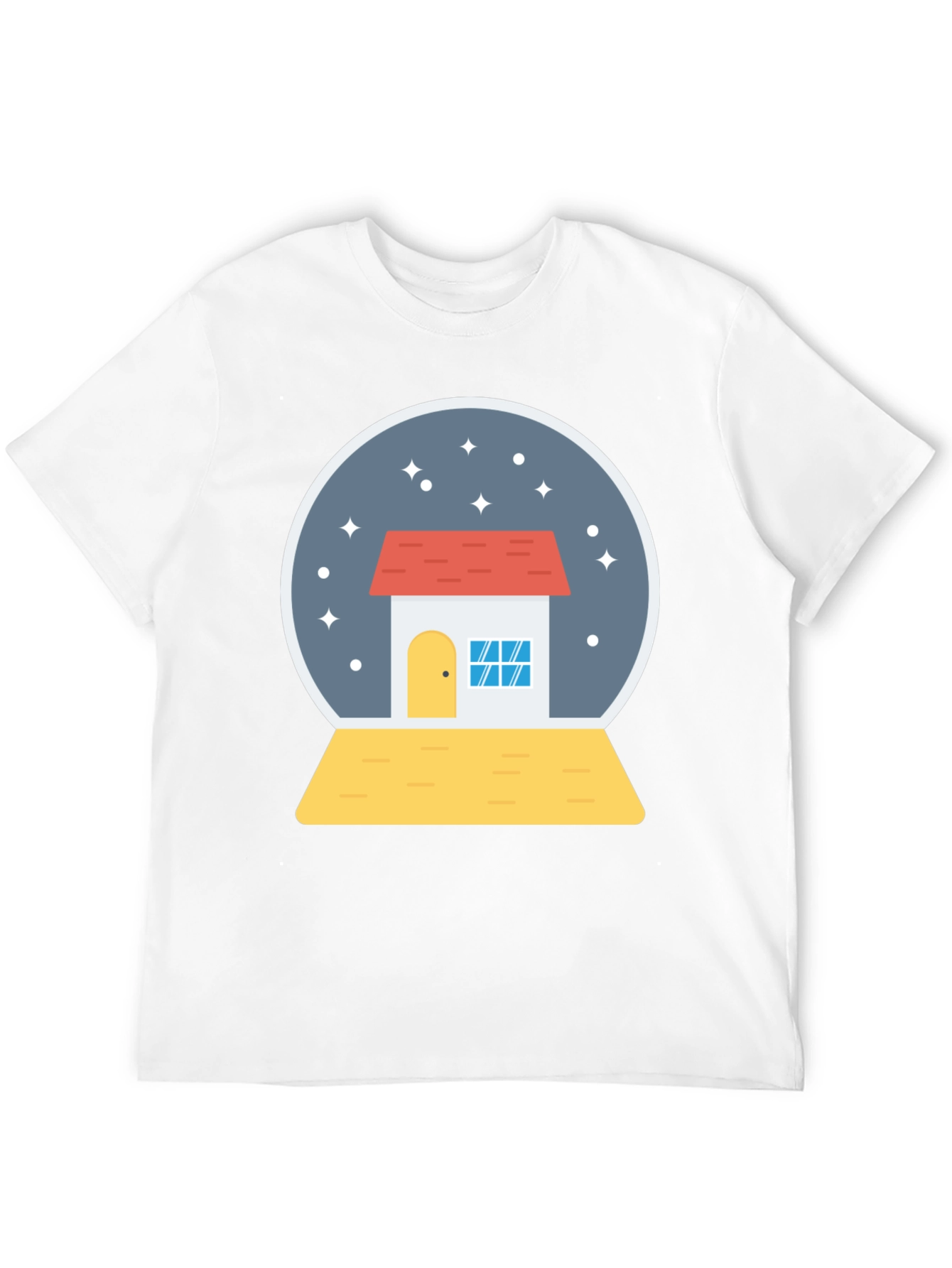 Snow Globe House Graphic Tee - Black