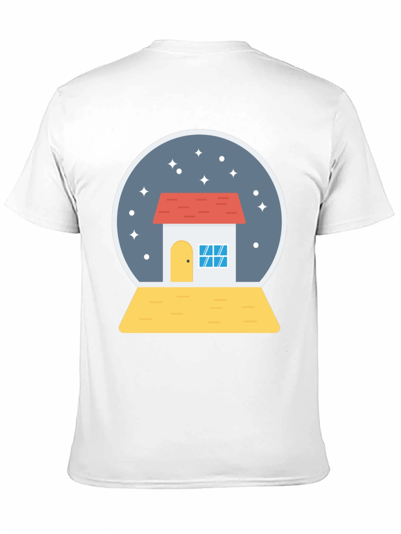 Snow Globe House Graphic Tee - Black