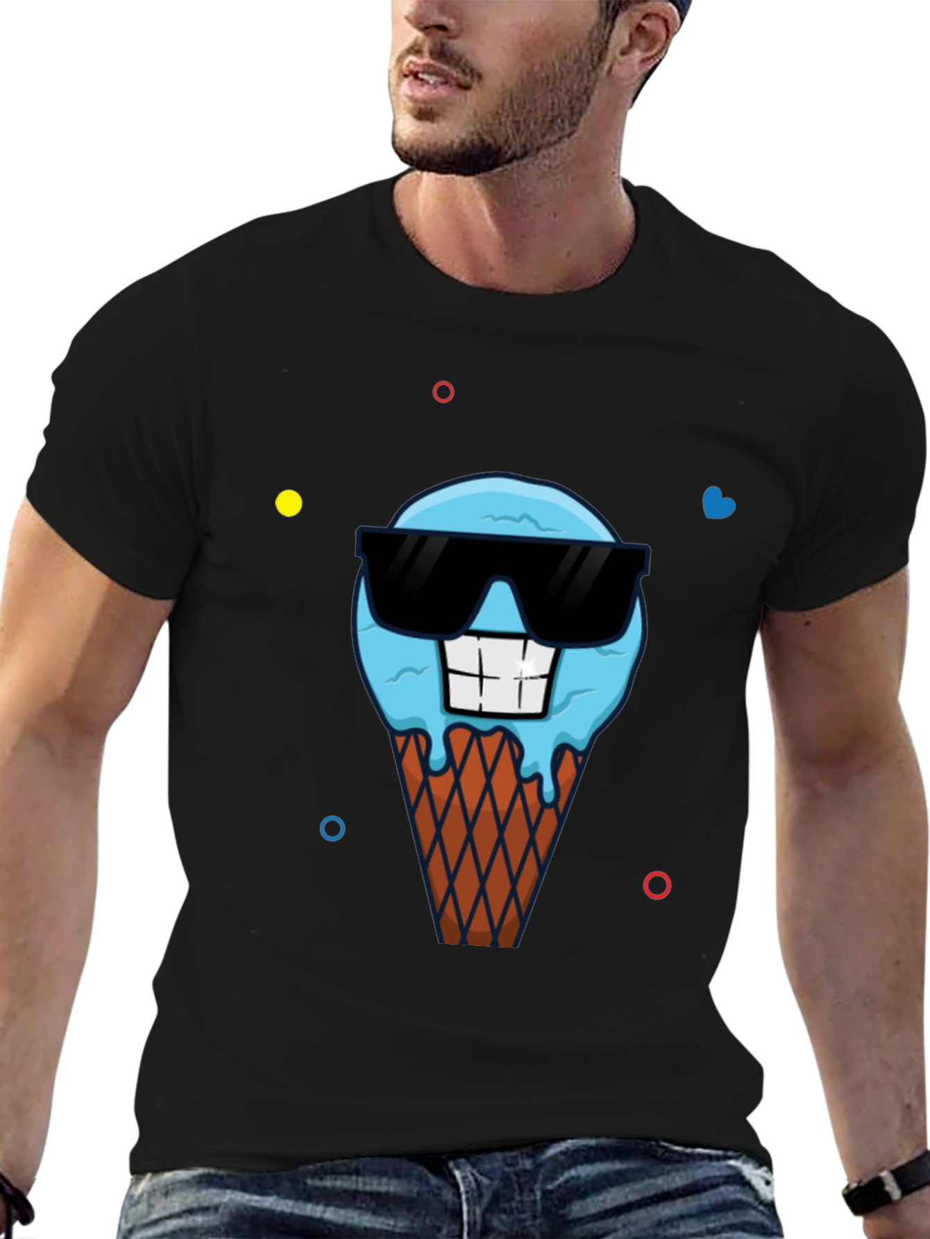 Cool Ice Cream Cone Graphic T-Shirt