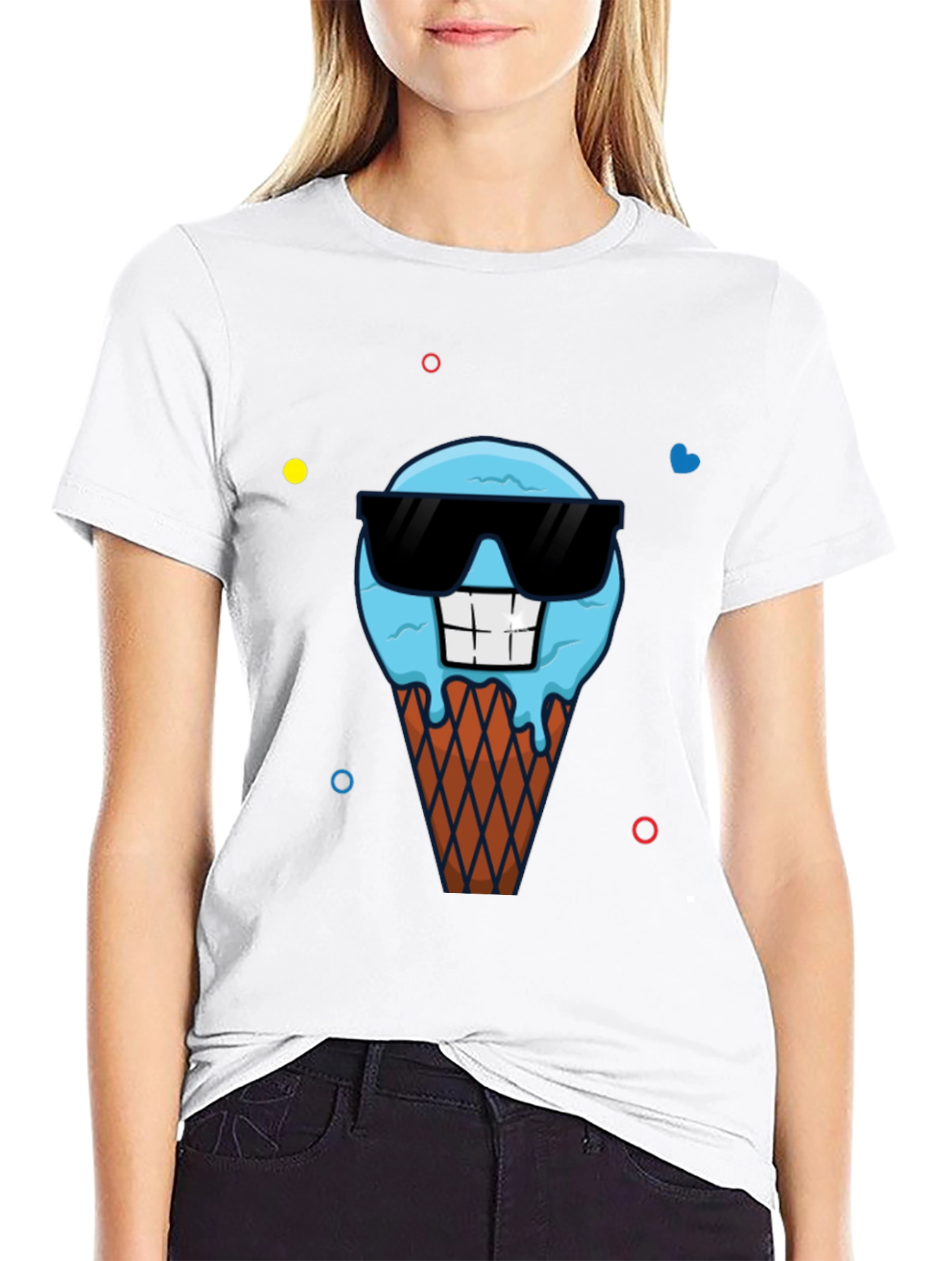 Cool Ice Cream Cone Graphic T-Shirt