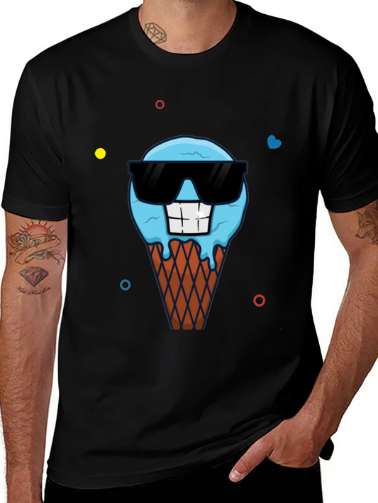 Cool Ice Cream Cone Graphic T-Shirt
