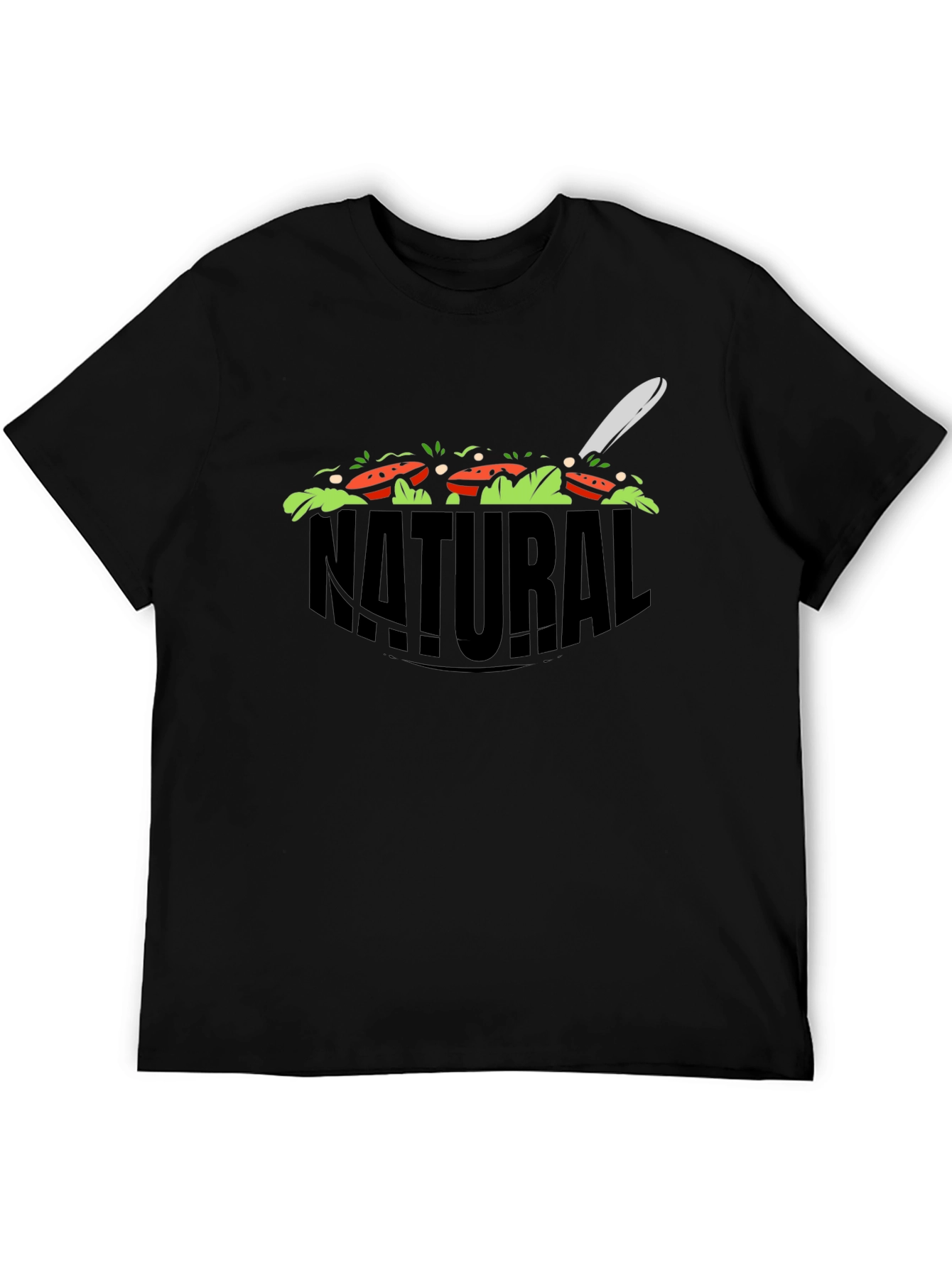Natural Salad Graphic T-Shirt - Black