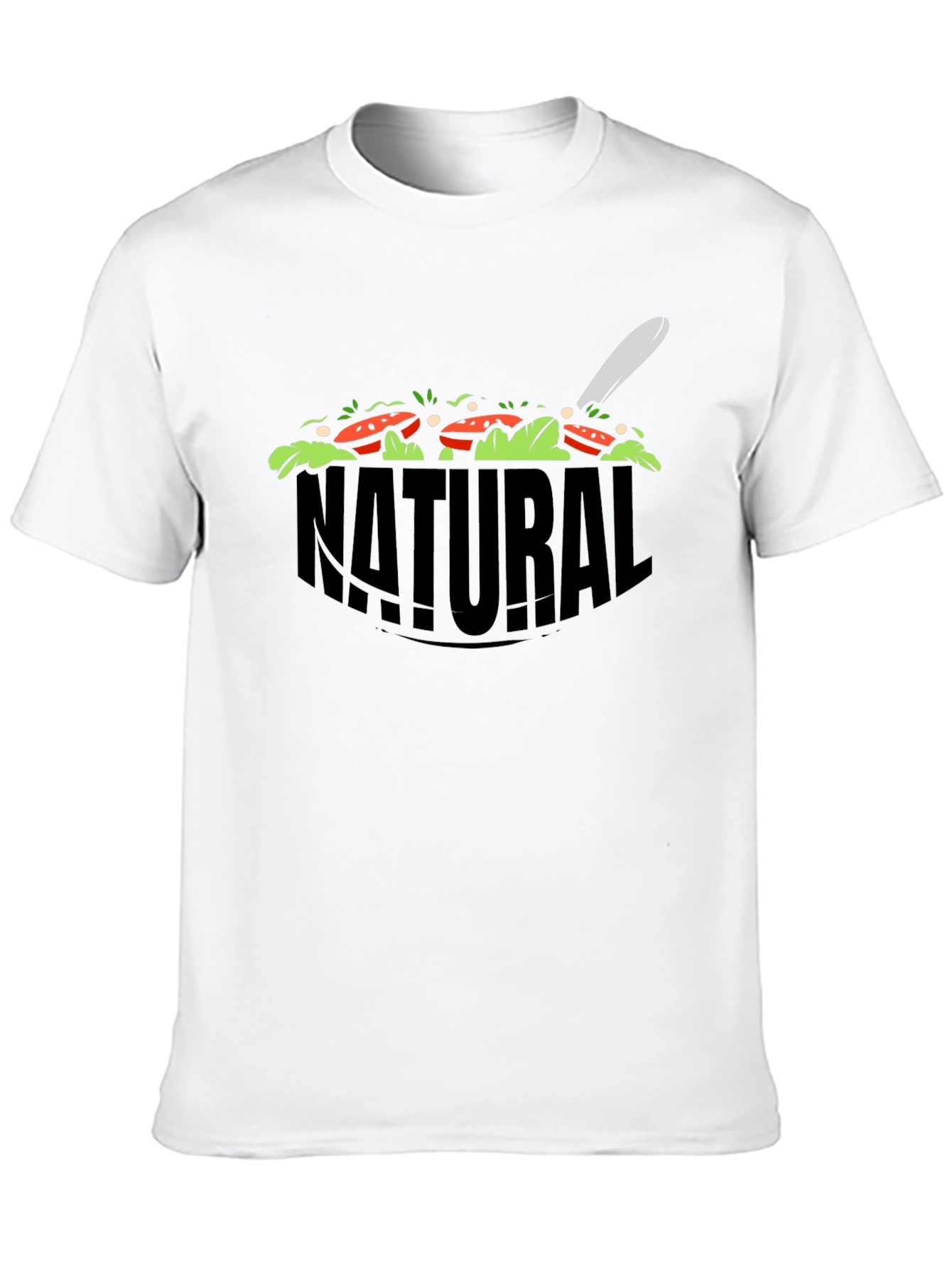 Natural Salad Graphic T-Shirt - Black