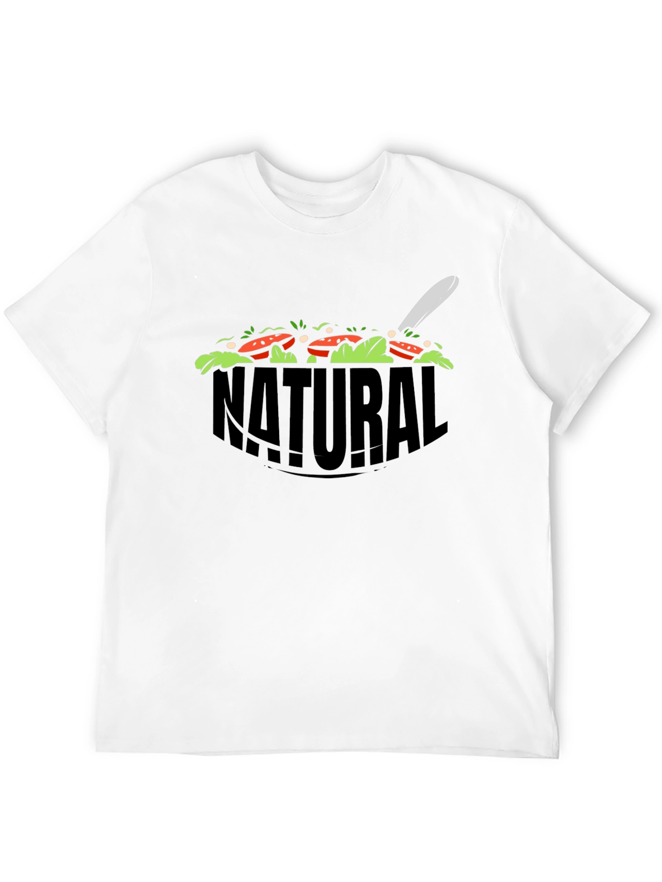Natural Salad Graphic T-Shirt - Black