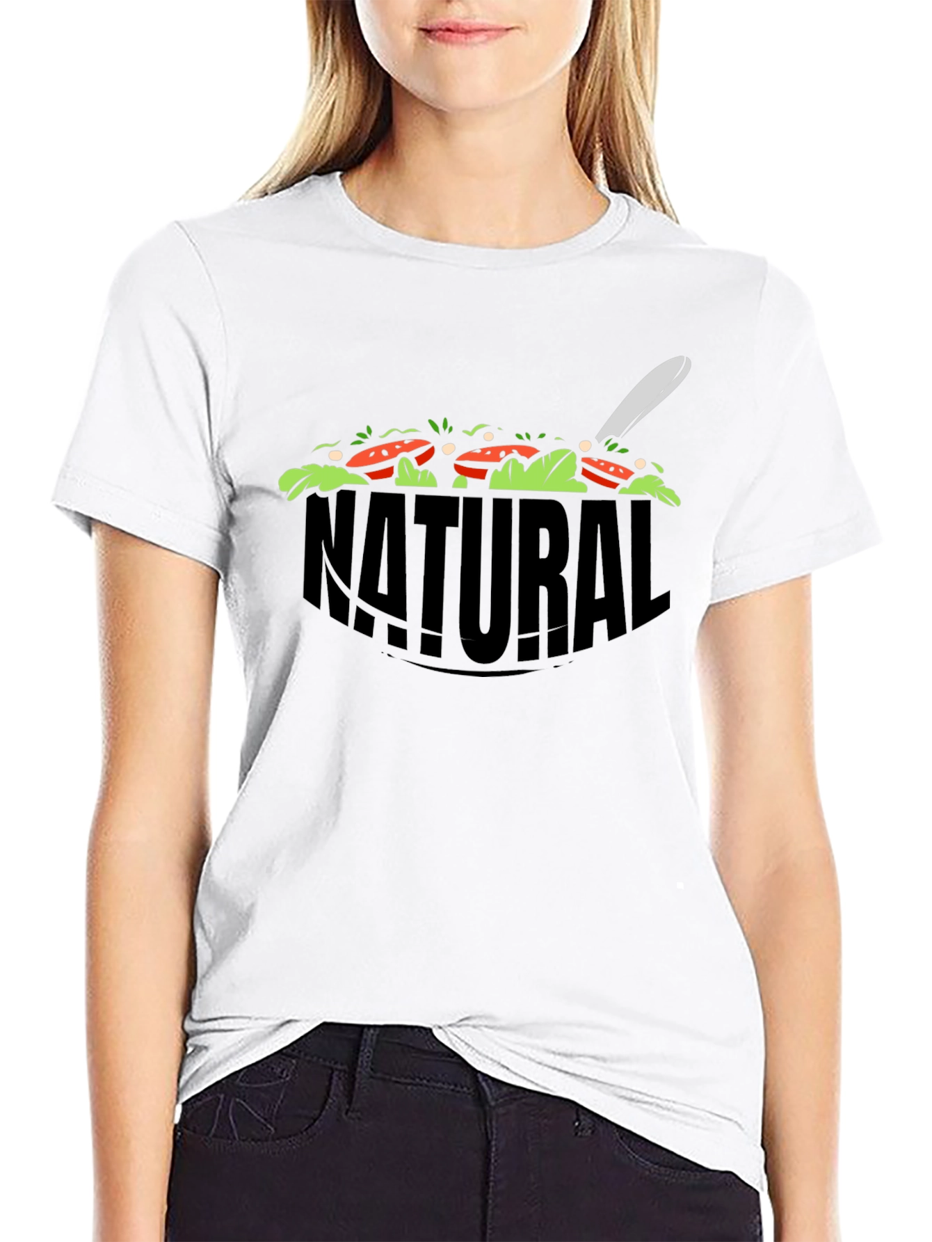 Natural Salad Graphic T-Shirt - Black