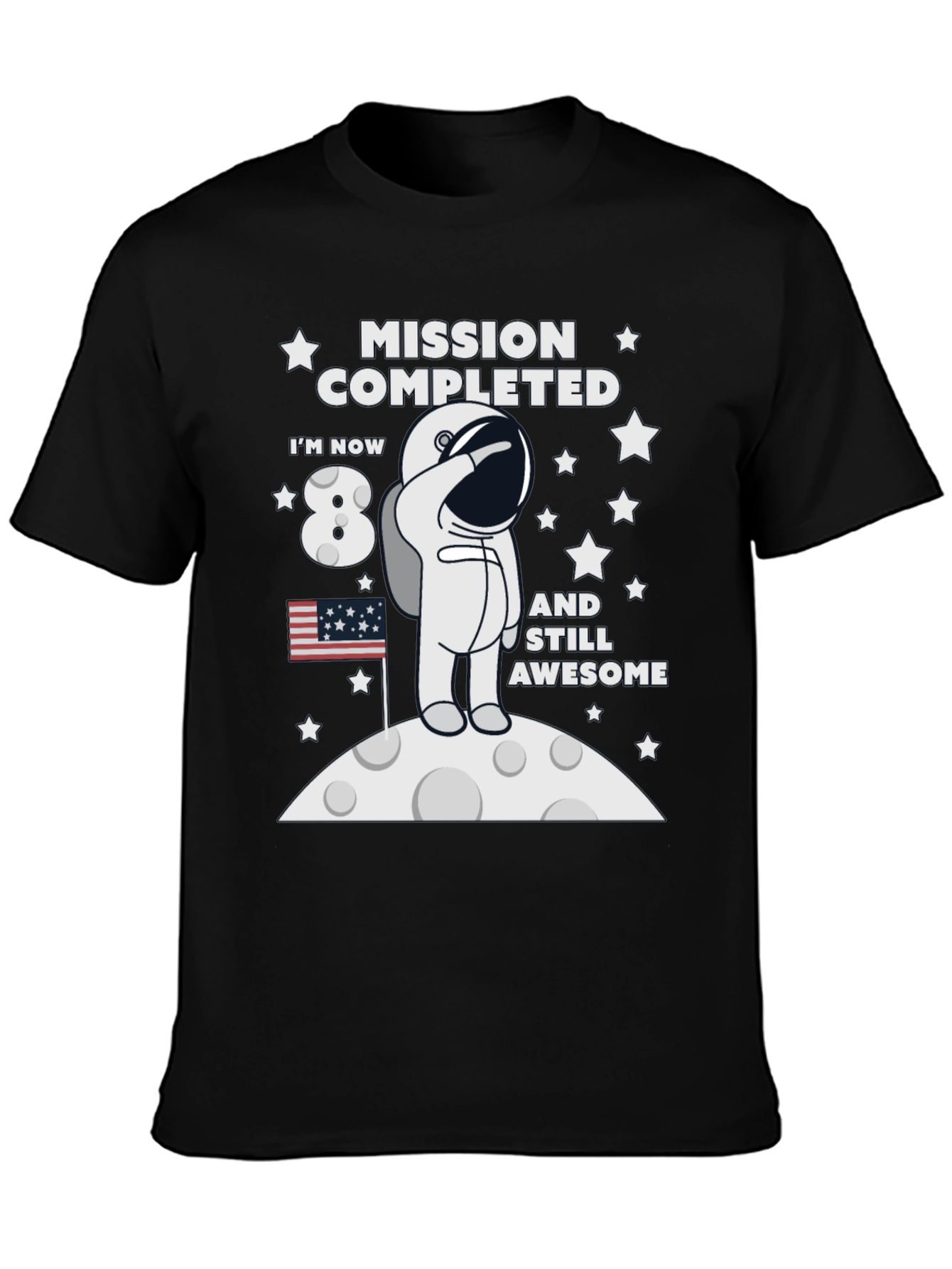 Mission Completed 8th Birthday Astronaut T-Shirt