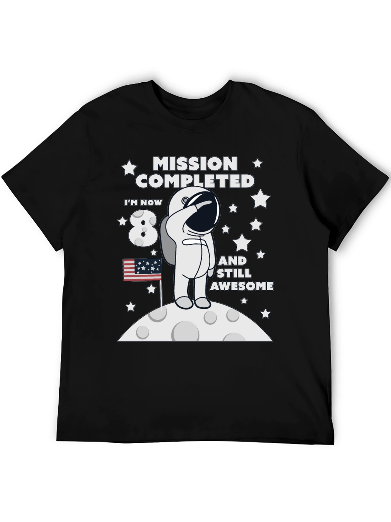 Mission Completed 8th Birthday Astronaut T-Shirt