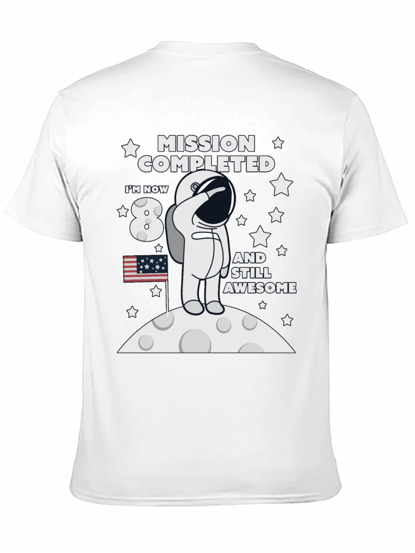 Mission Completed 8th Birthday Astronaut T-Shirt