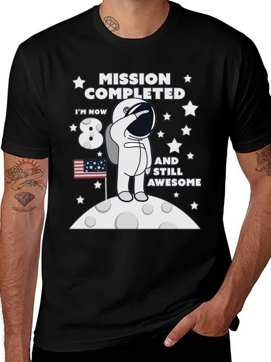 Mission Completed 8th Birthday Astronaut T-Shirt