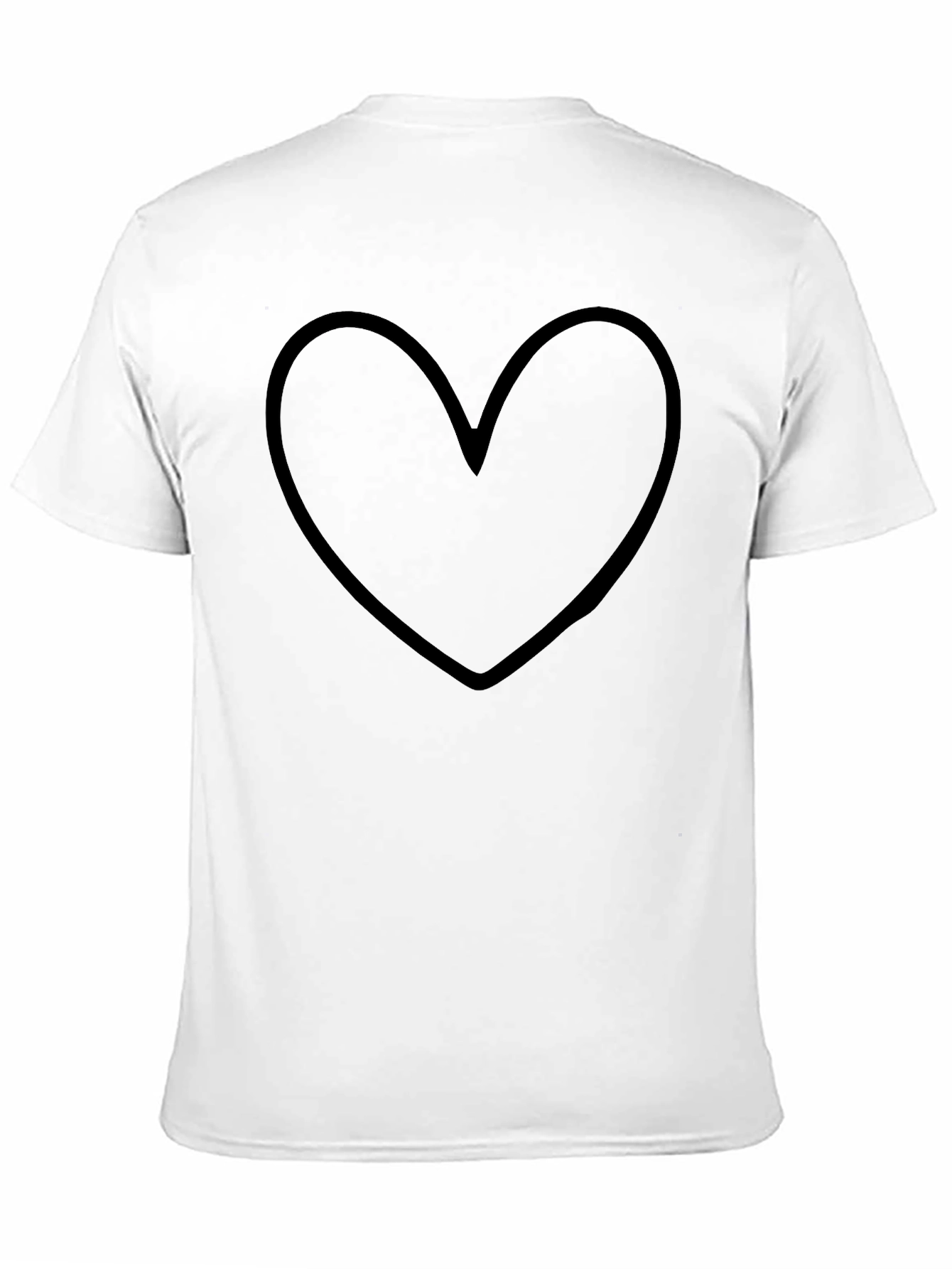 Heart Graphic Black Tee - Casual Style