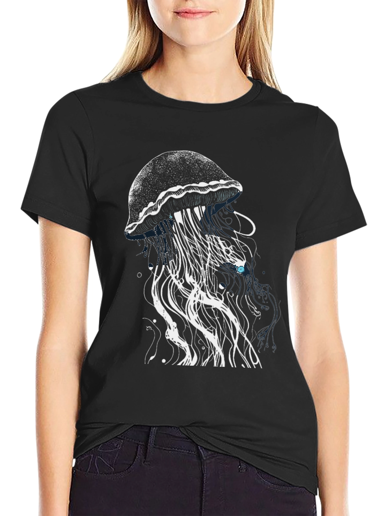 Jellyfish Graphic Black T-Shirt