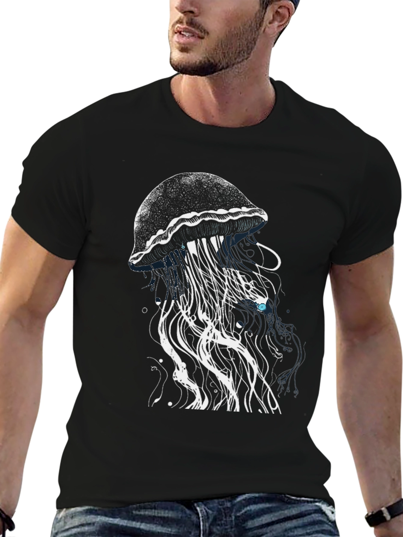 Jellyfish Graphic Black T-Shirt