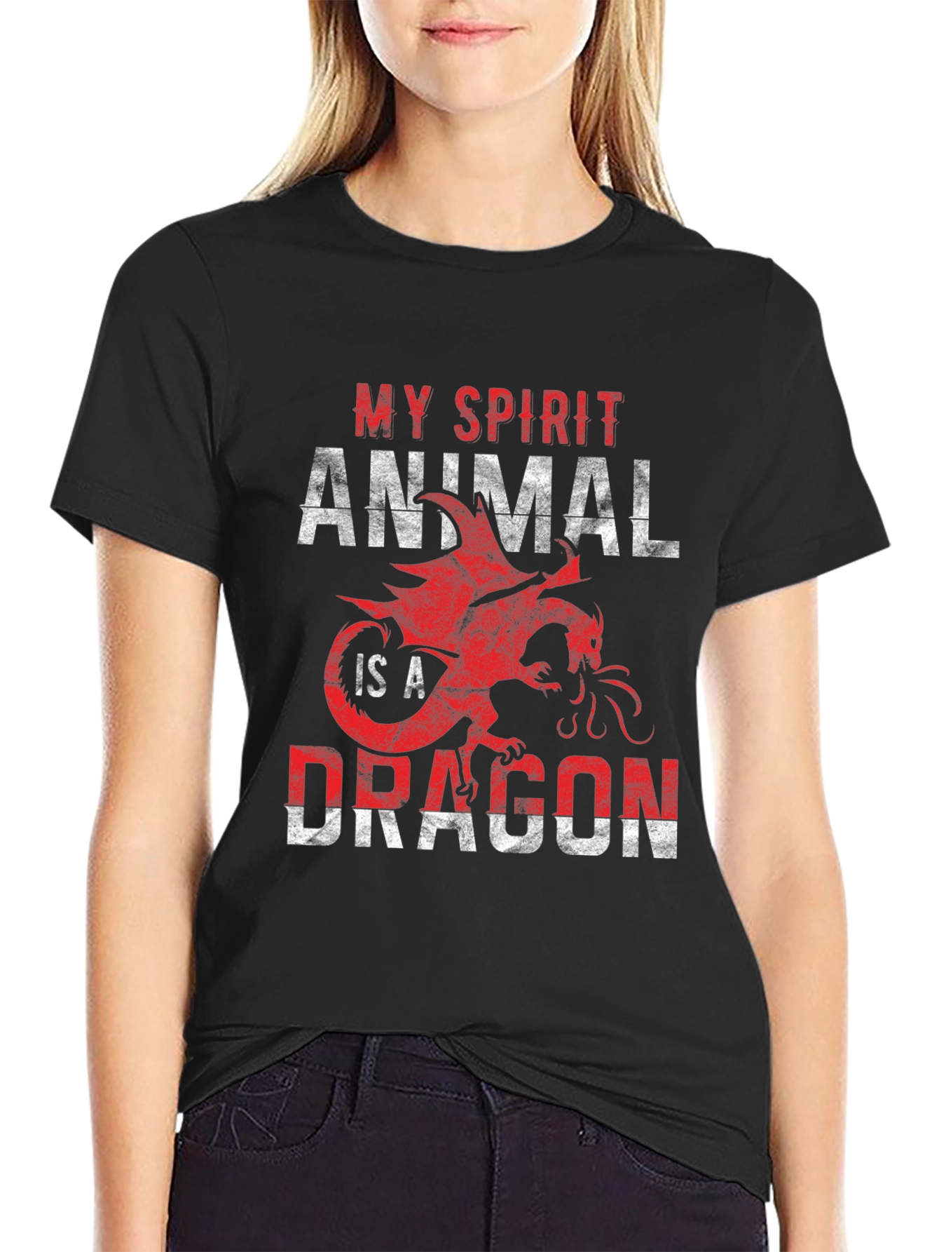 My Spirit Animal is a Dragon T-Shirt - Black