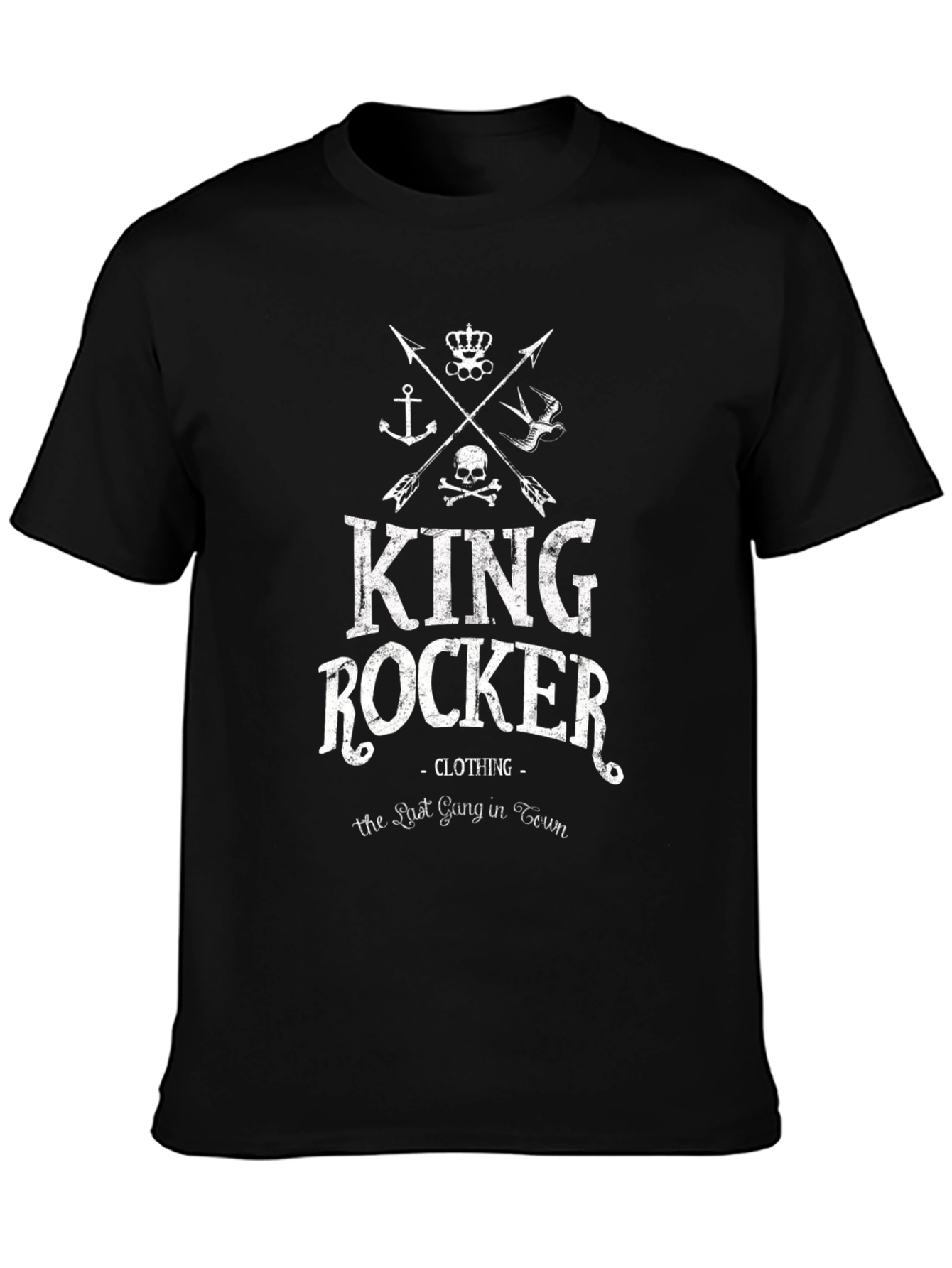 King Rocker Graphic T-Shirt - Black Cotton Tee
