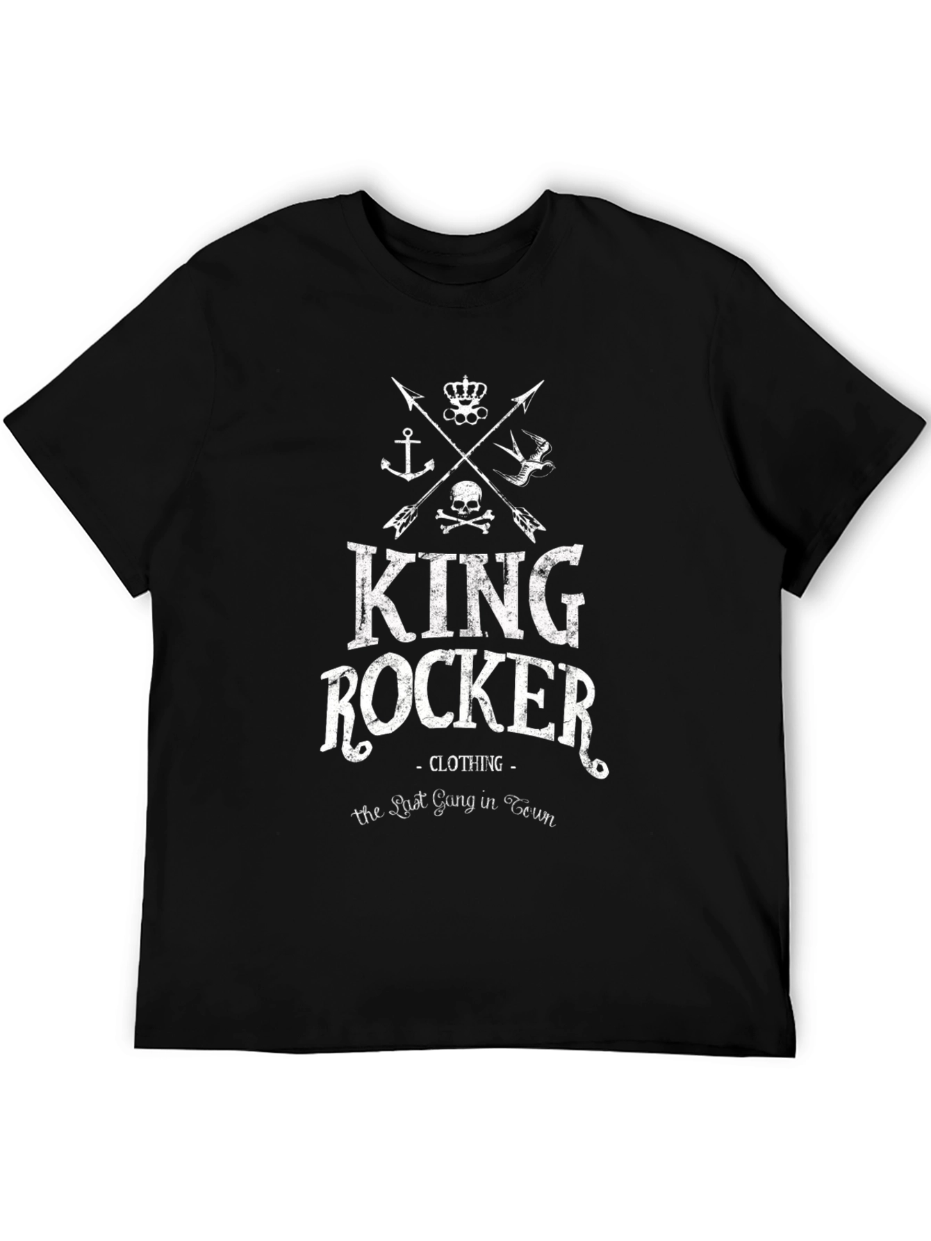 King Rocker Graphic T-Shirt - Black Cotton Tee
