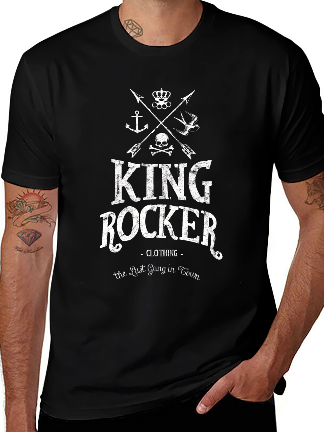 King Rocker Graphic T-Shirt - Black Cotton Tee