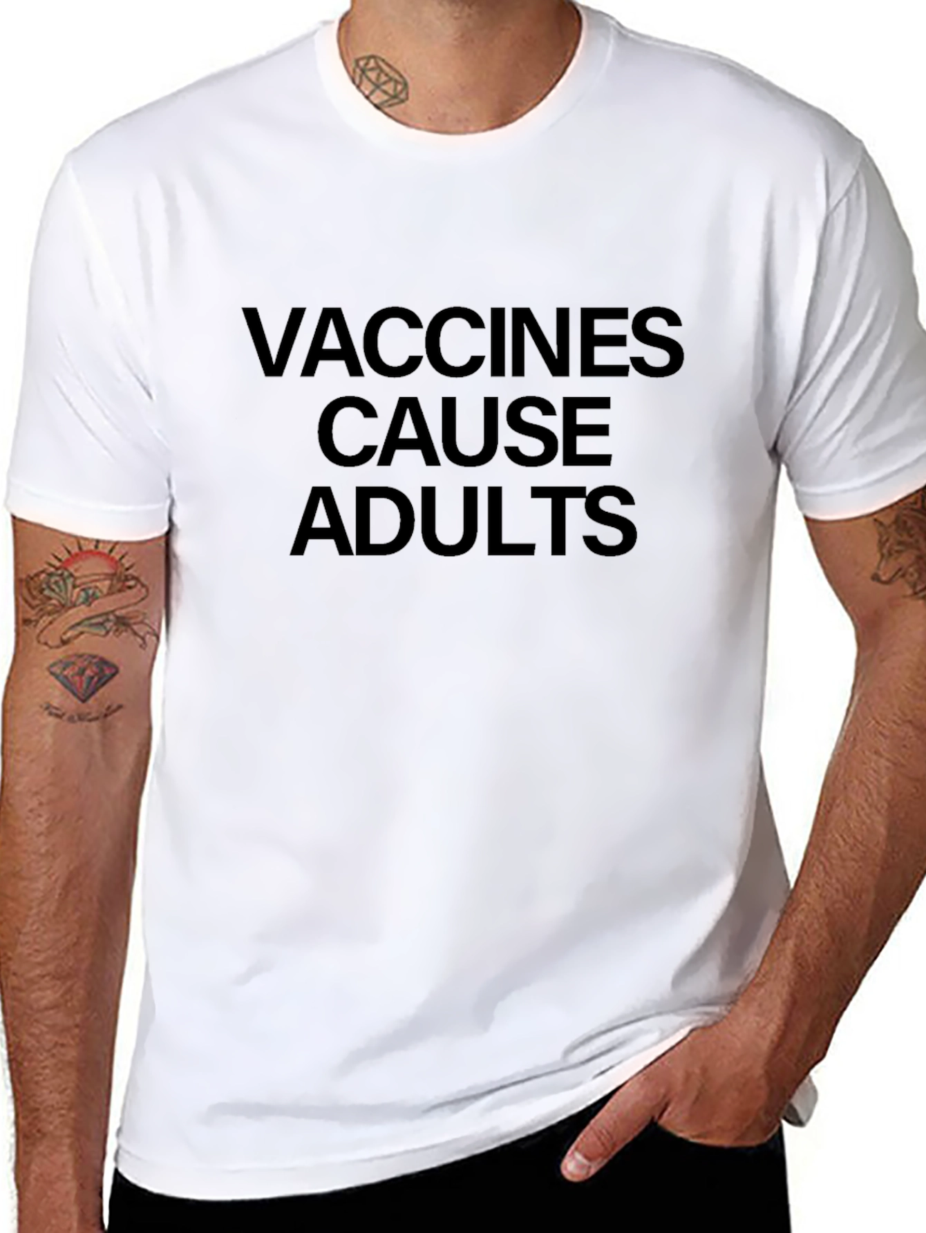 Vaccines Cause Adults Graphic Tee