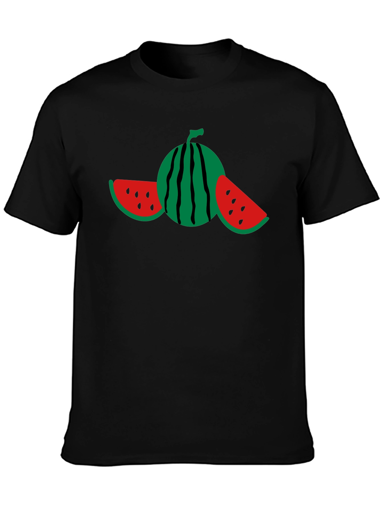 Watermelon Graphic Black T-Shirt