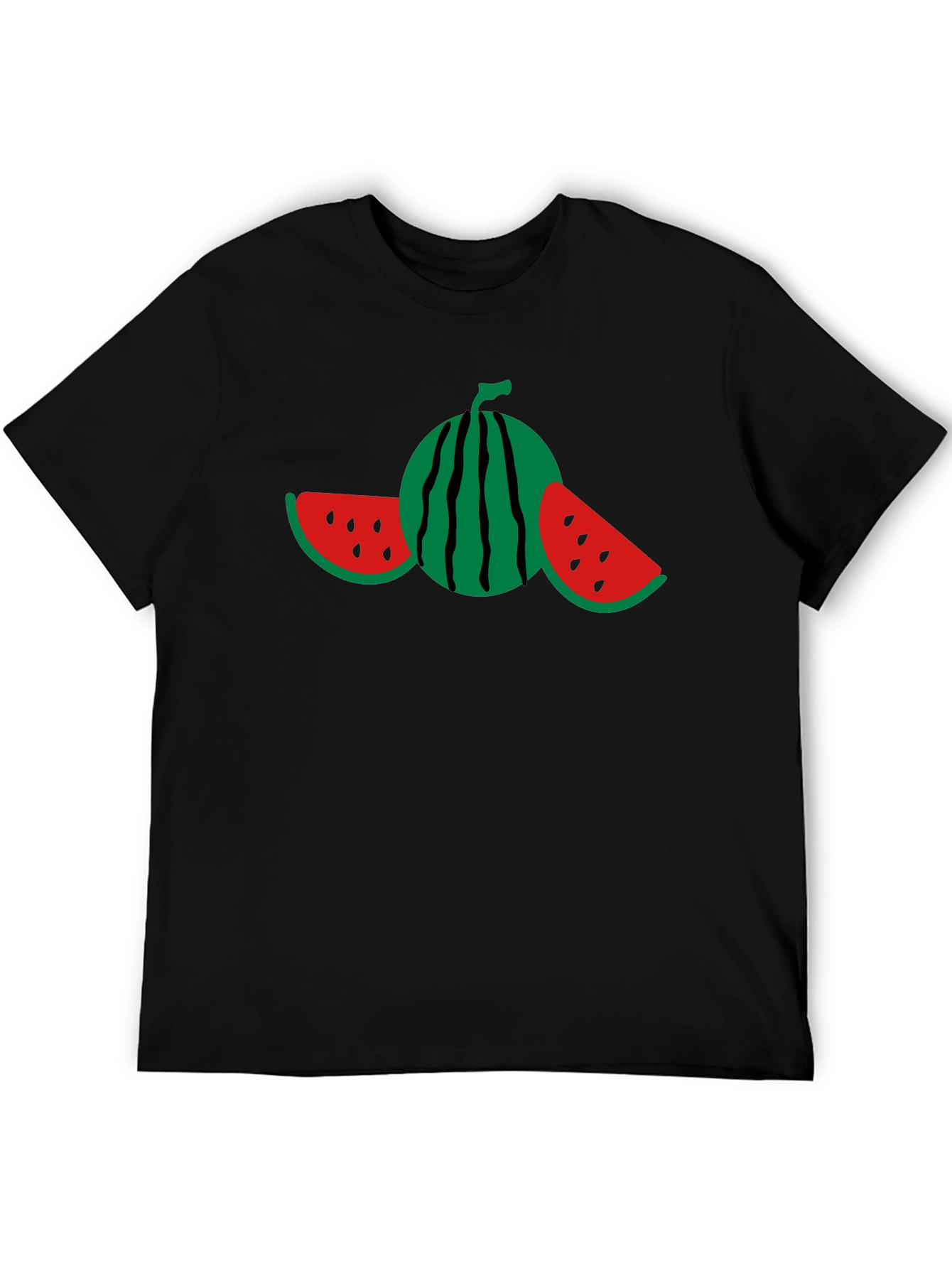 Watermelon Graphic Black T-Shirt