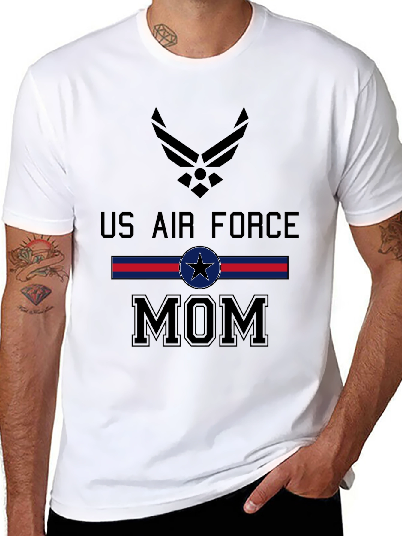 US Air Force Mom Graphic T-Shirt