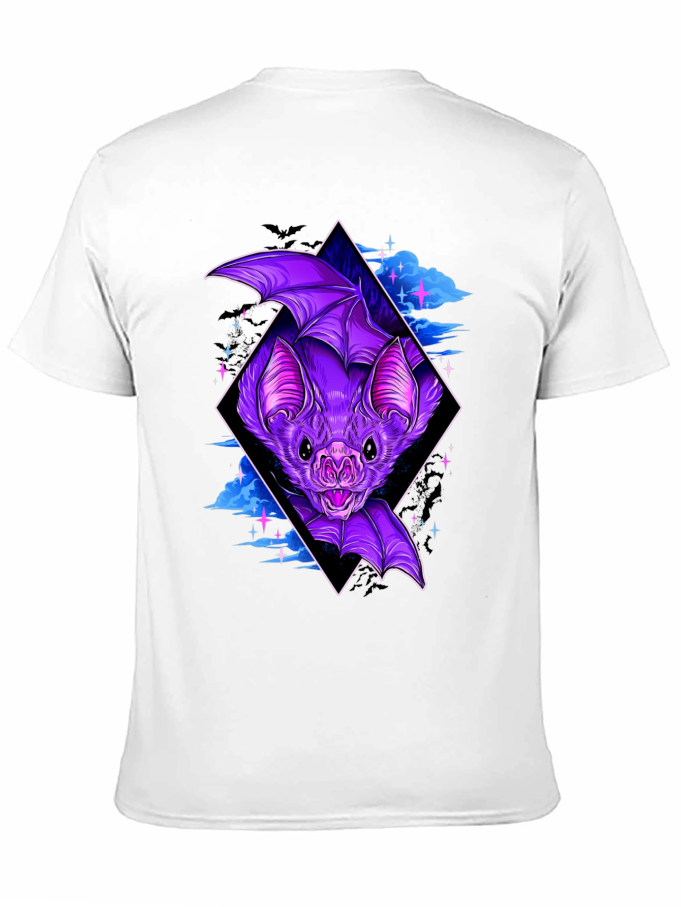 Bat Graphic Tee - Gothic Style Black T-Shirt