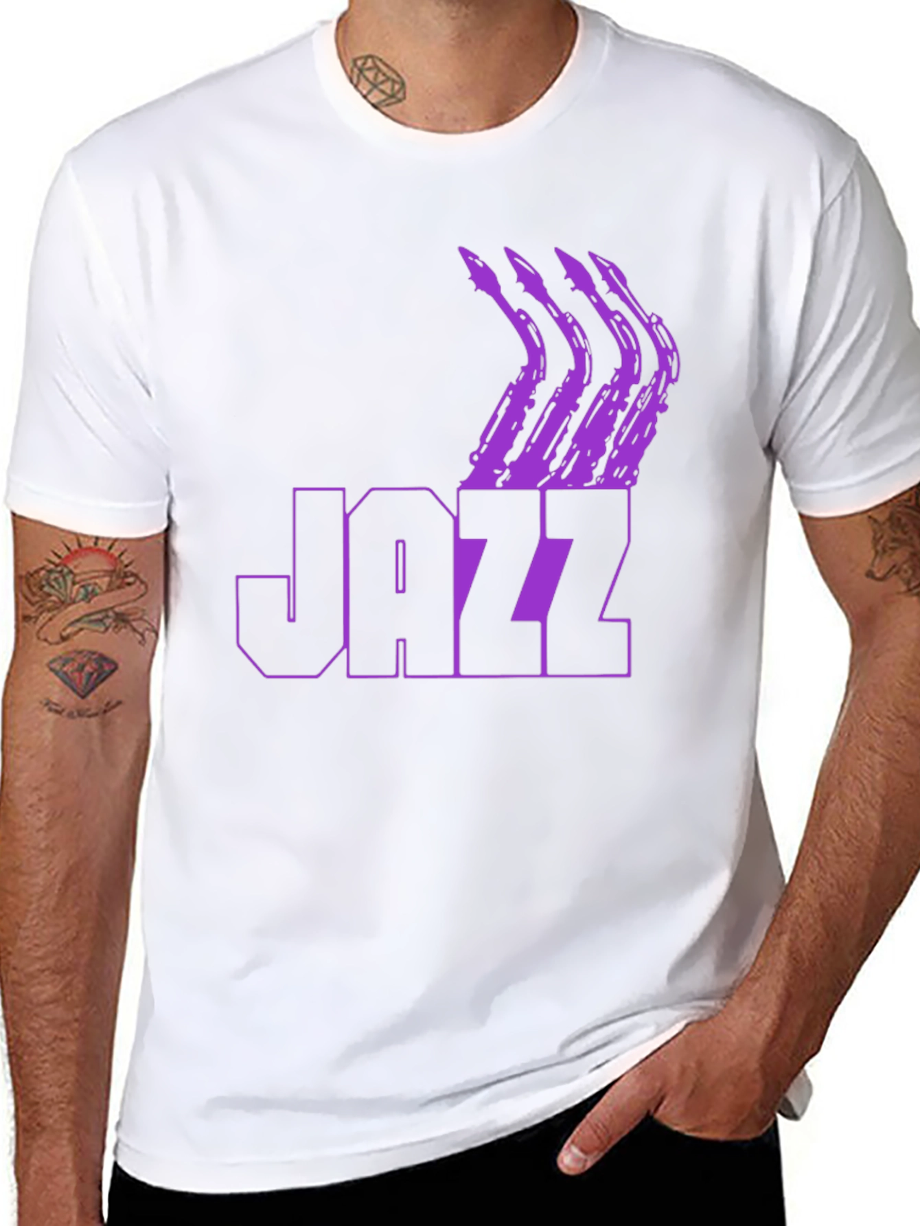 Jazz Saxophone Graphic T-Shirt - Music Lover Tee