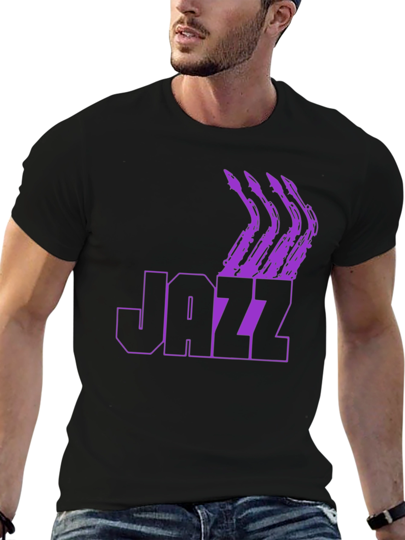 Jazz Saxophone Graphic T-Shirt - Music Lover Tee