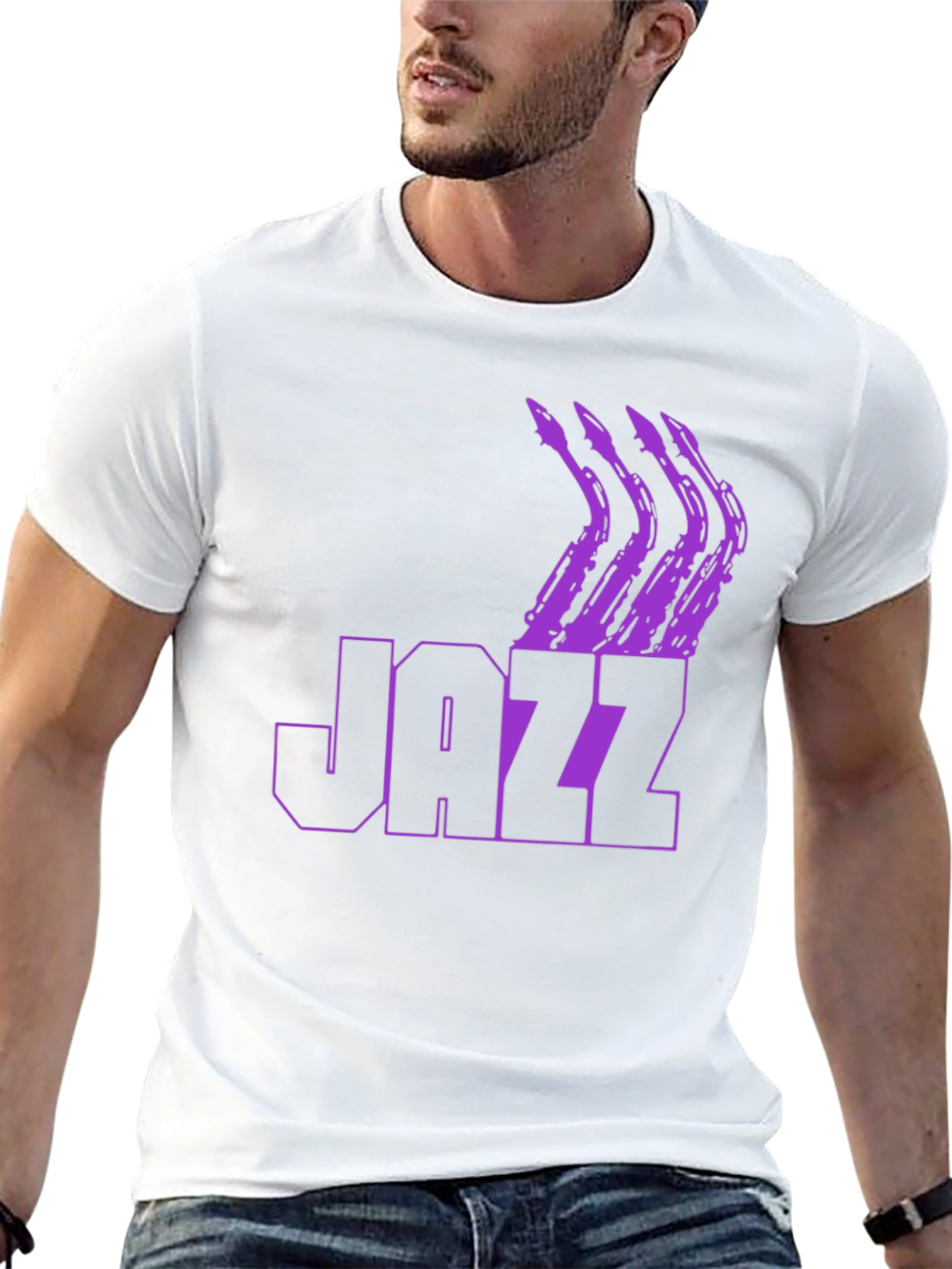 Jazz Saxophone Graphic T-Shirt - Music Lover Tee