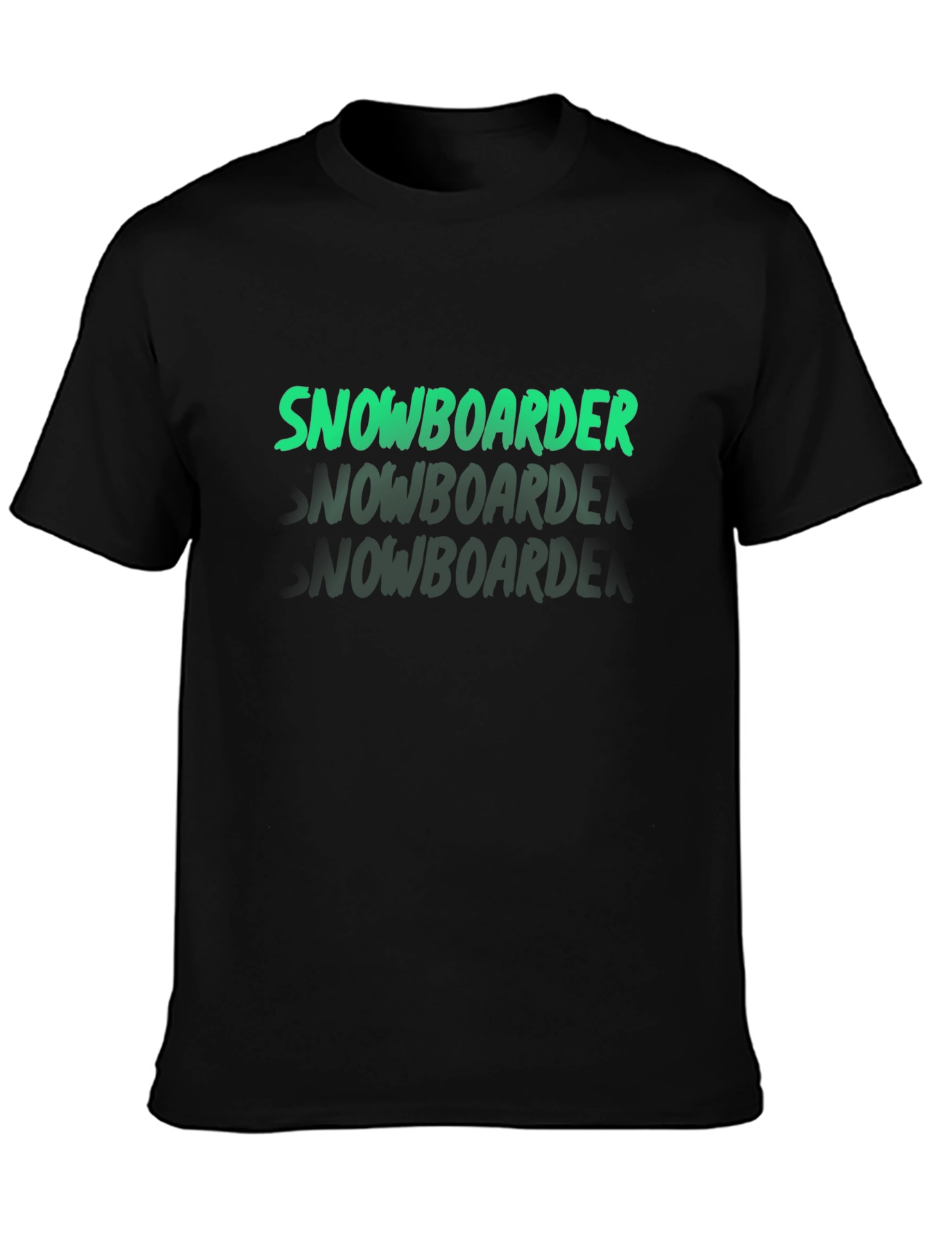 Snowboarder Graphic Tee - Black