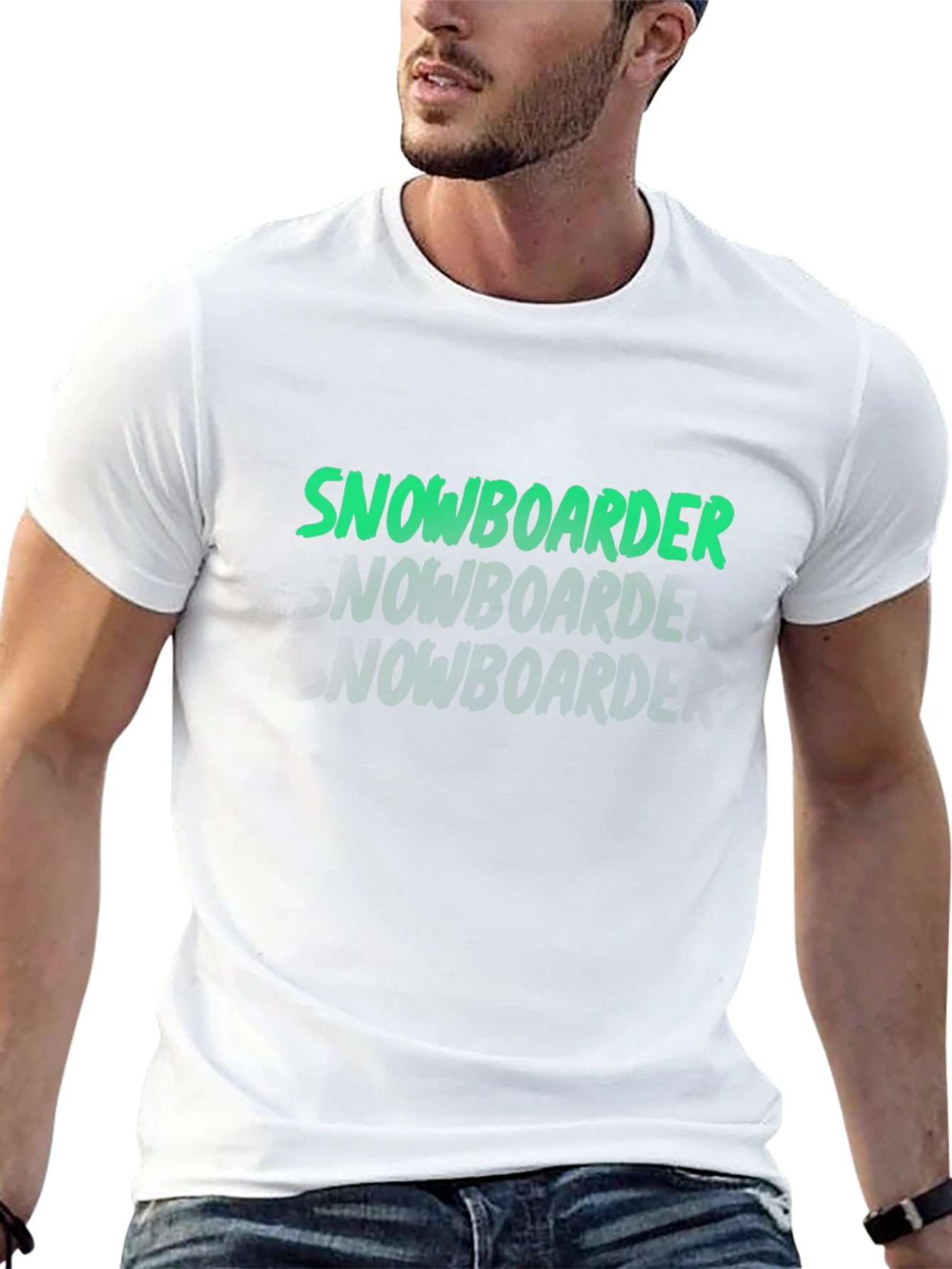 Snowboarder Graphic Tee - Black