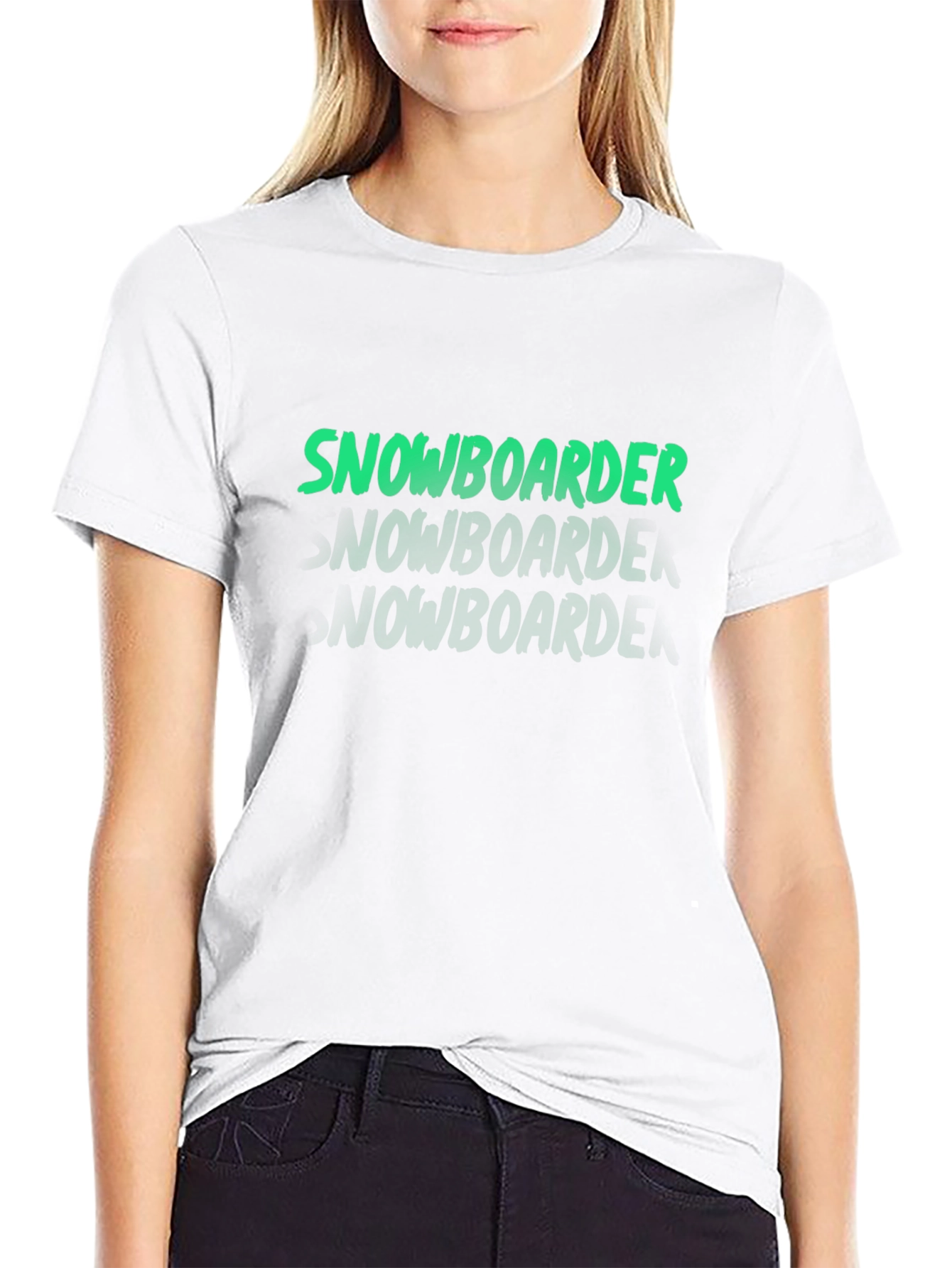 Snowboarder Graphic Tee - Black