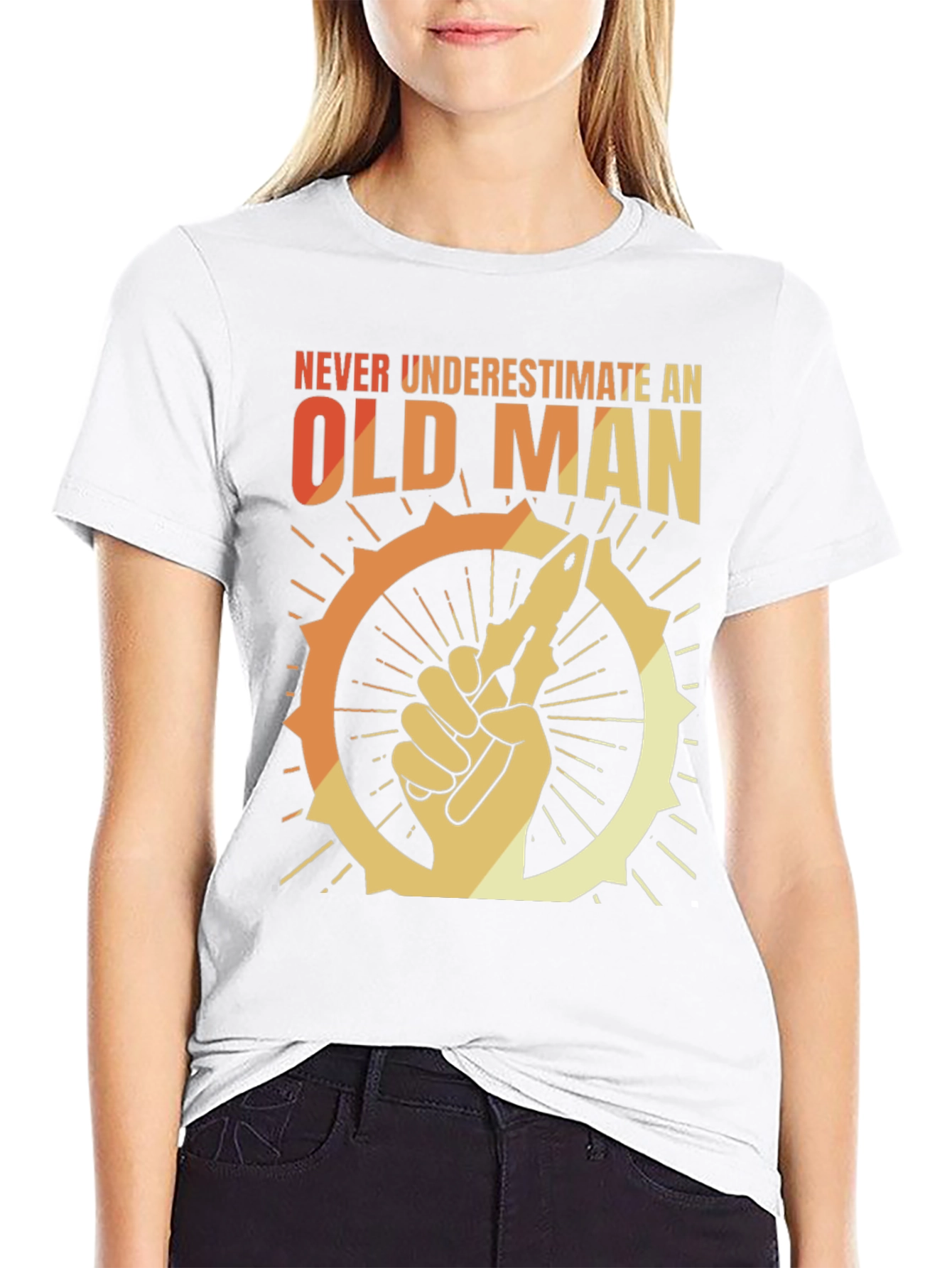 Never Underestimate an Old Man Graphic T-Shirt