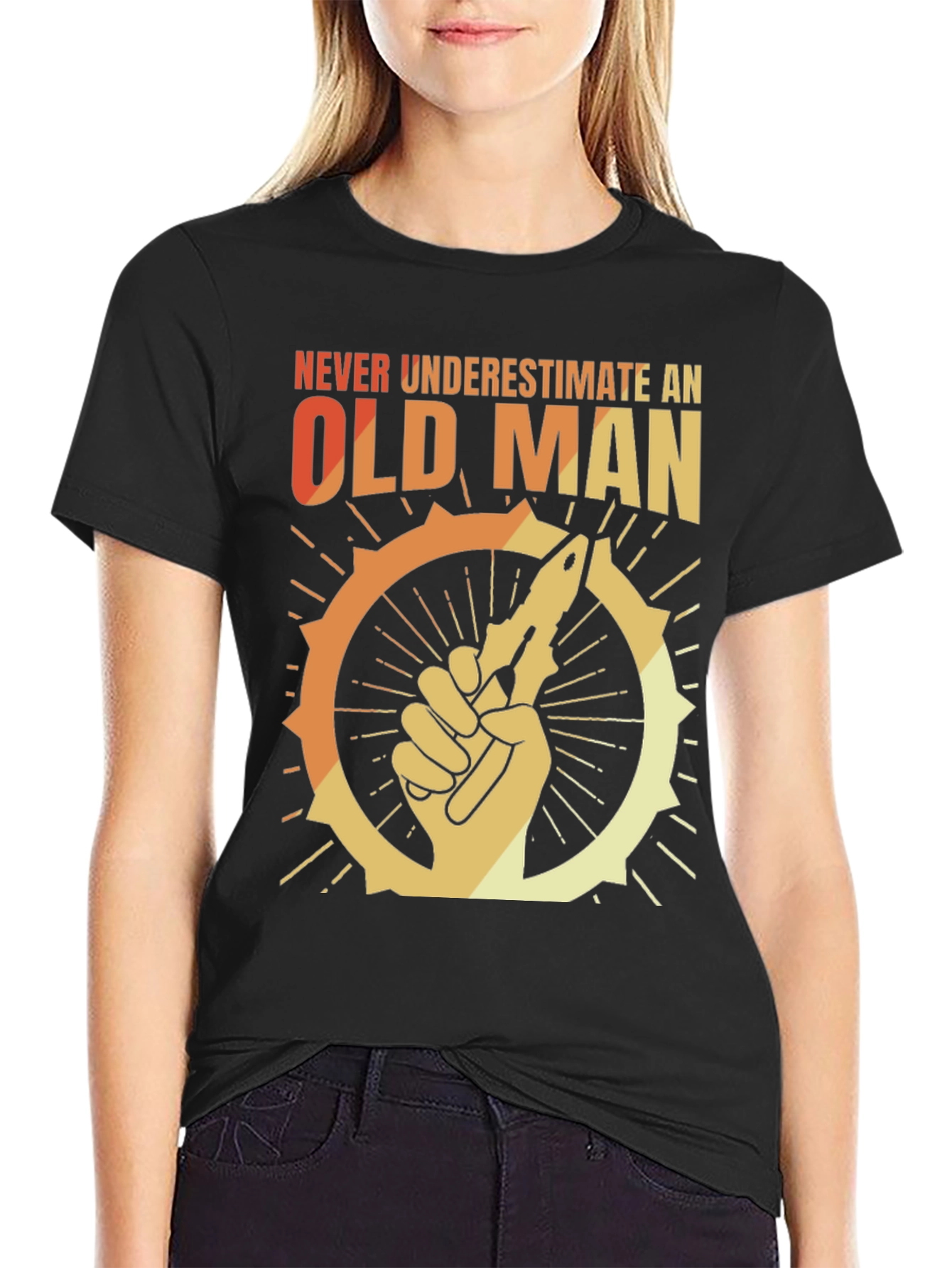 Never Underestimate an Old Man Graphic T-Shirt