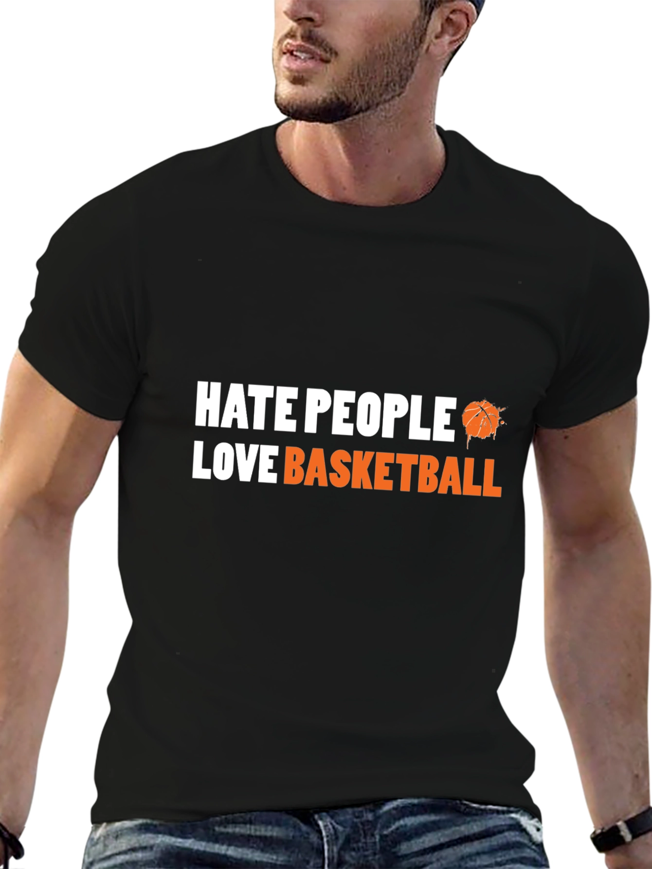 Hate People Love Basketball Graphic Tee